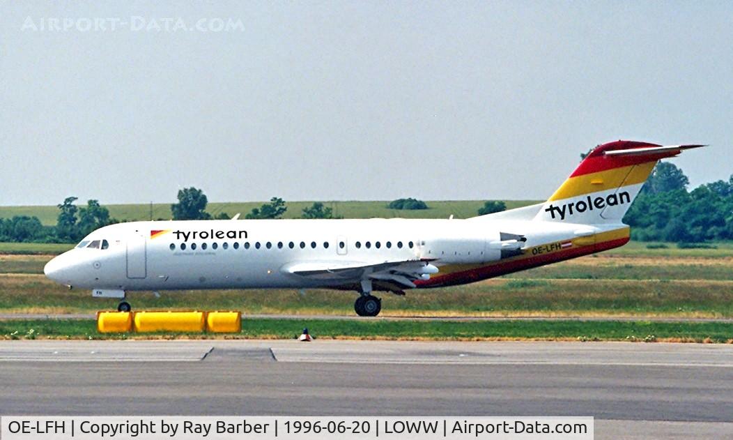 OE-LFH, 1995 Fokker 70 (F-28-0070) C/N 11554, Fokker F-70 [11554] (Tyrolean Airlines) Vienna - Schwechat~OE 20/06/1996