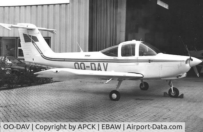 OO-DAV, 1980 Piper PA-38-112 Tomahawk Tomahawk C/N 38-79A0956, OO-DAV was destroyed by a crash during take-off from EBZR on June 15, 1986. There were two casualties, an instructor and a student pilot.