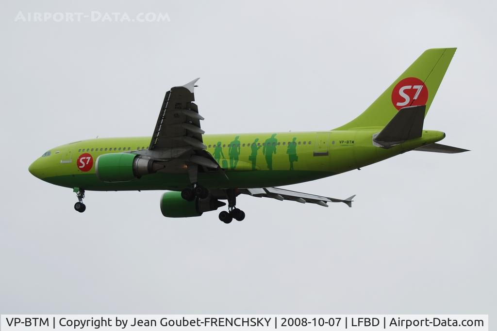 VP-BTM, 1988 Airbus A310-204 C/N 486, S7 landing 23 to Sogerma