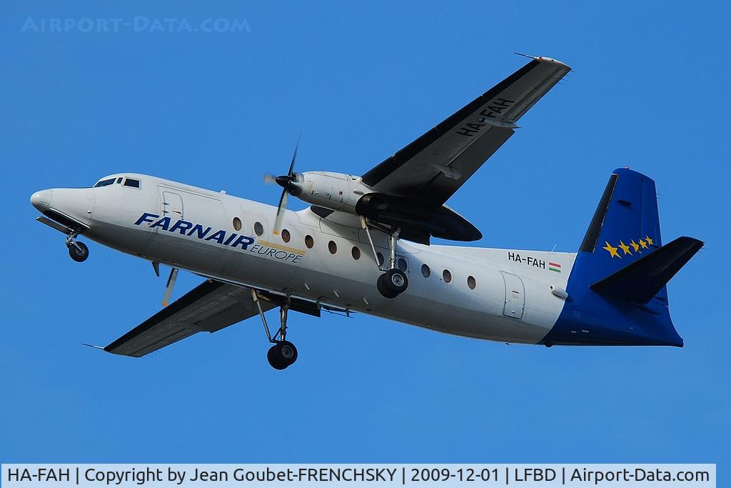 HA-FAH, 1983 Fokker F-27-500 Friendship C/N 10634, FARNAIR EUROPE