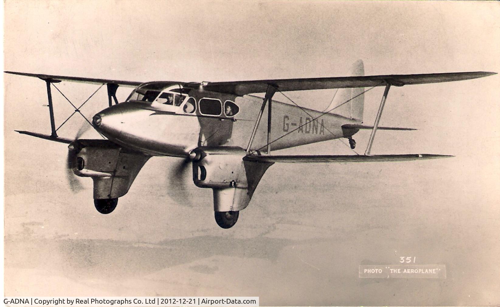 G-ADNA, 1935 De Havilland DH90 Dragonfly C/N 7500, DH90 Dragonfly prototype