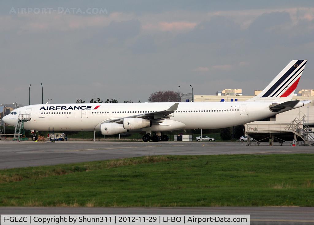 F-GLZC, 1993 Airbus A340-312 C/N 029, Parked at Air France facility in new c/s for maintenance...