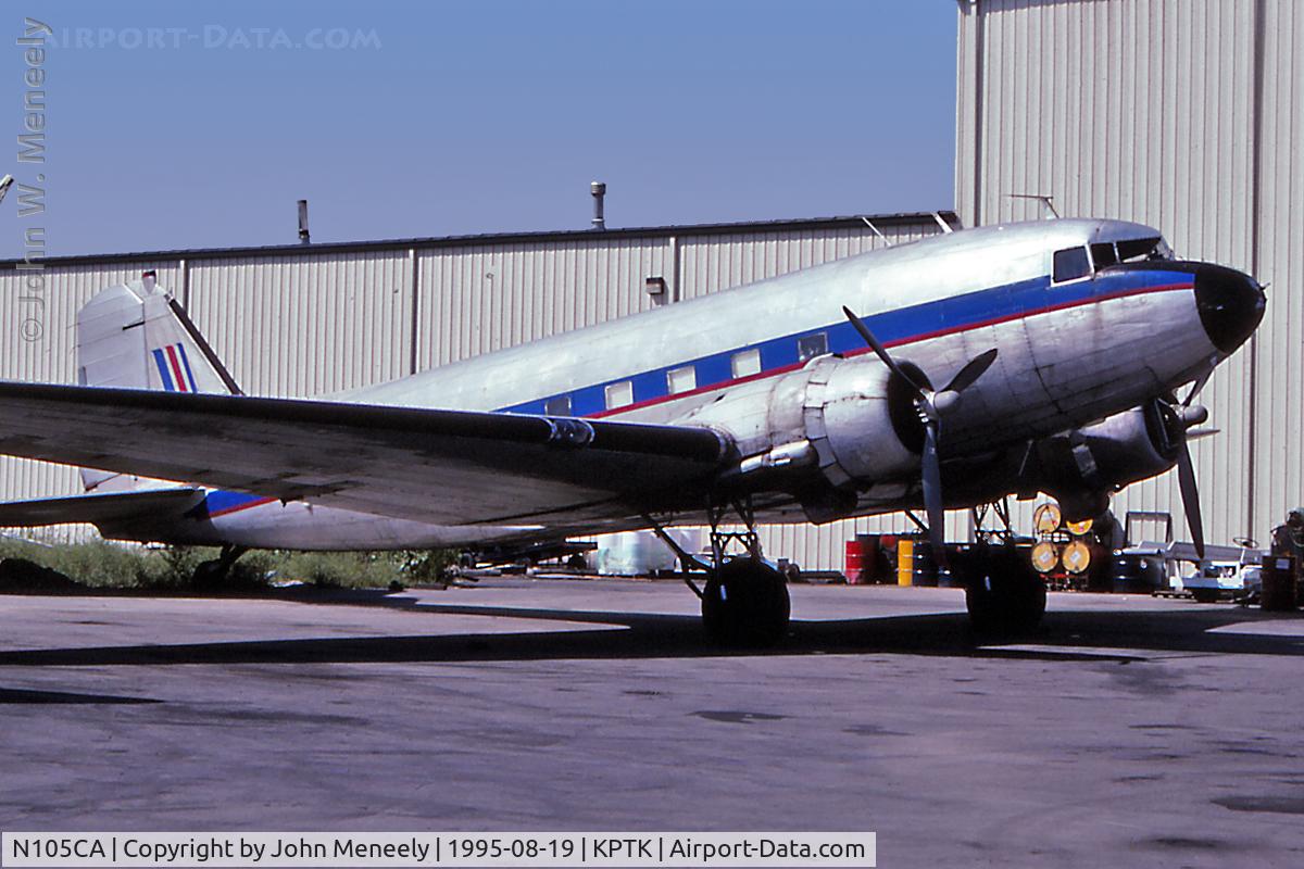 N105CA, 1944 Douglas DC3C-S4C4G (C-47B) C/N 14275, Scanned from a slide