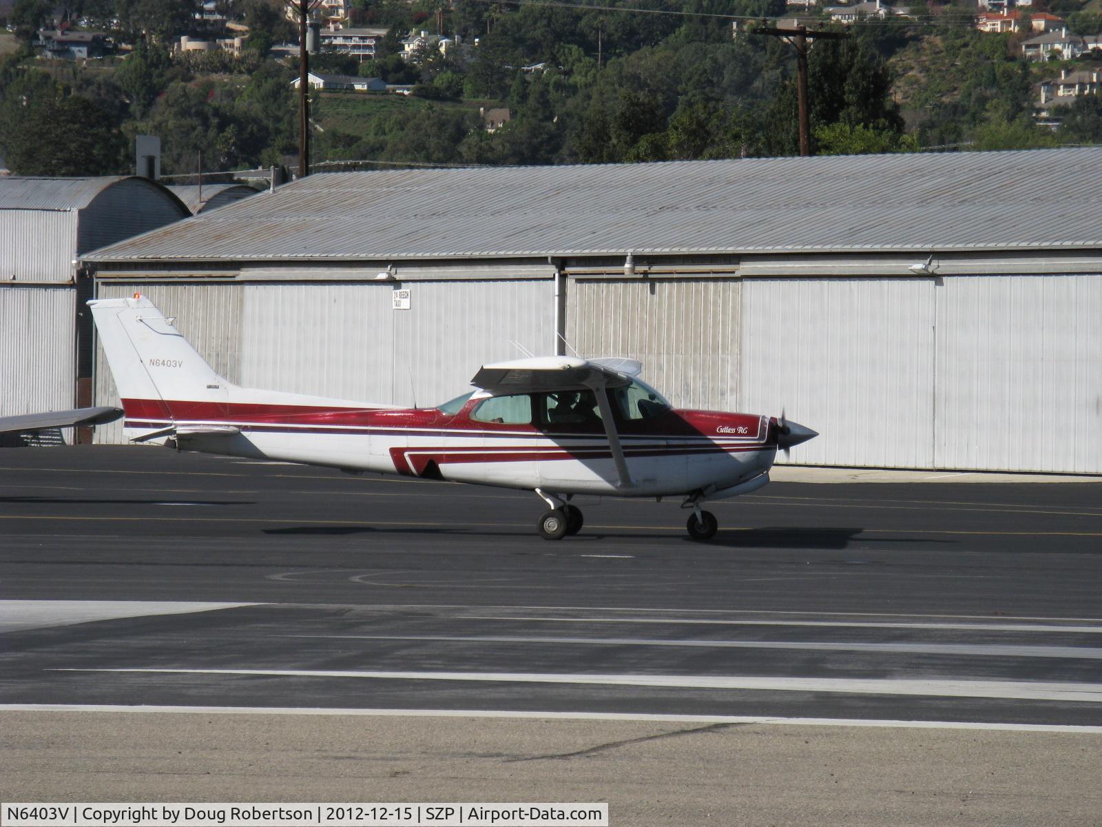N6403V, 1980 Cessna 172RG Cutlass RG C/N 172RG0665, 1980 Cessna 172RG CUTLASS, Lycoming O&VO-360 180 Hp, holding short 22