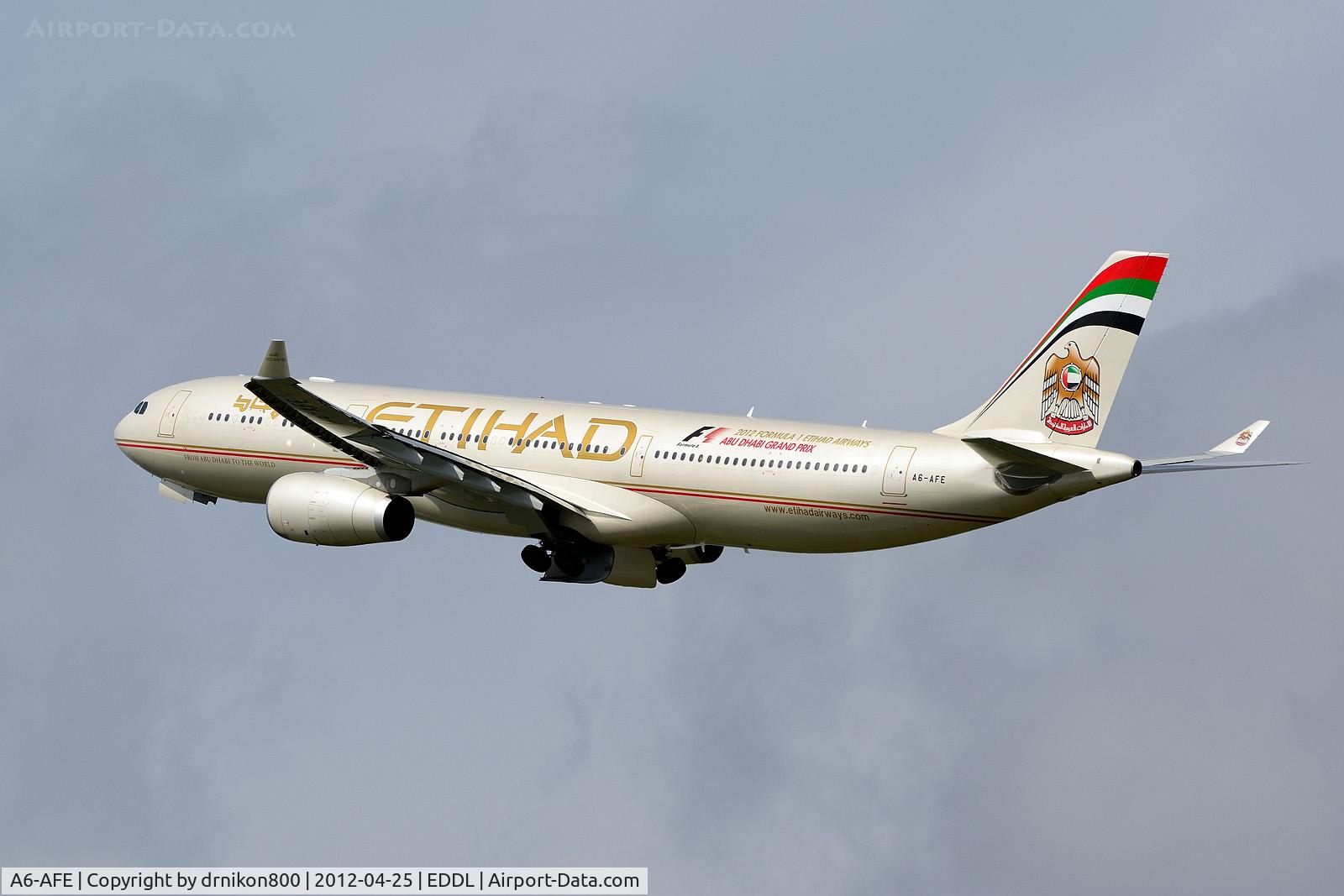 A6-AFE, 2011 Airbus A330-343X C/N 1226, view form main visitor terrace in EDDL/DUS germany