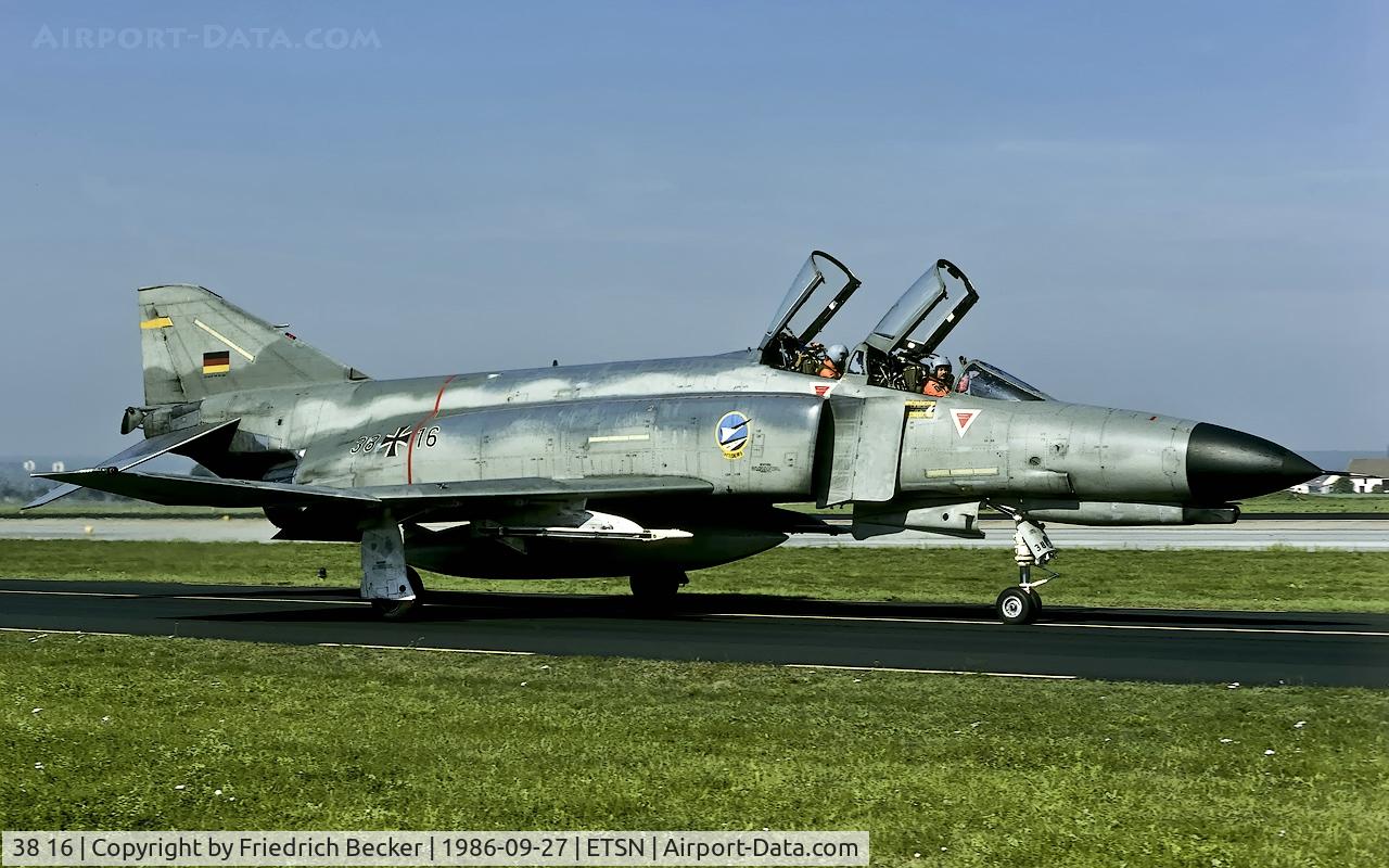 38 16, 1972 McDonnell Douglas F-4F Phantom II C/N 4653, taxying to the flightline