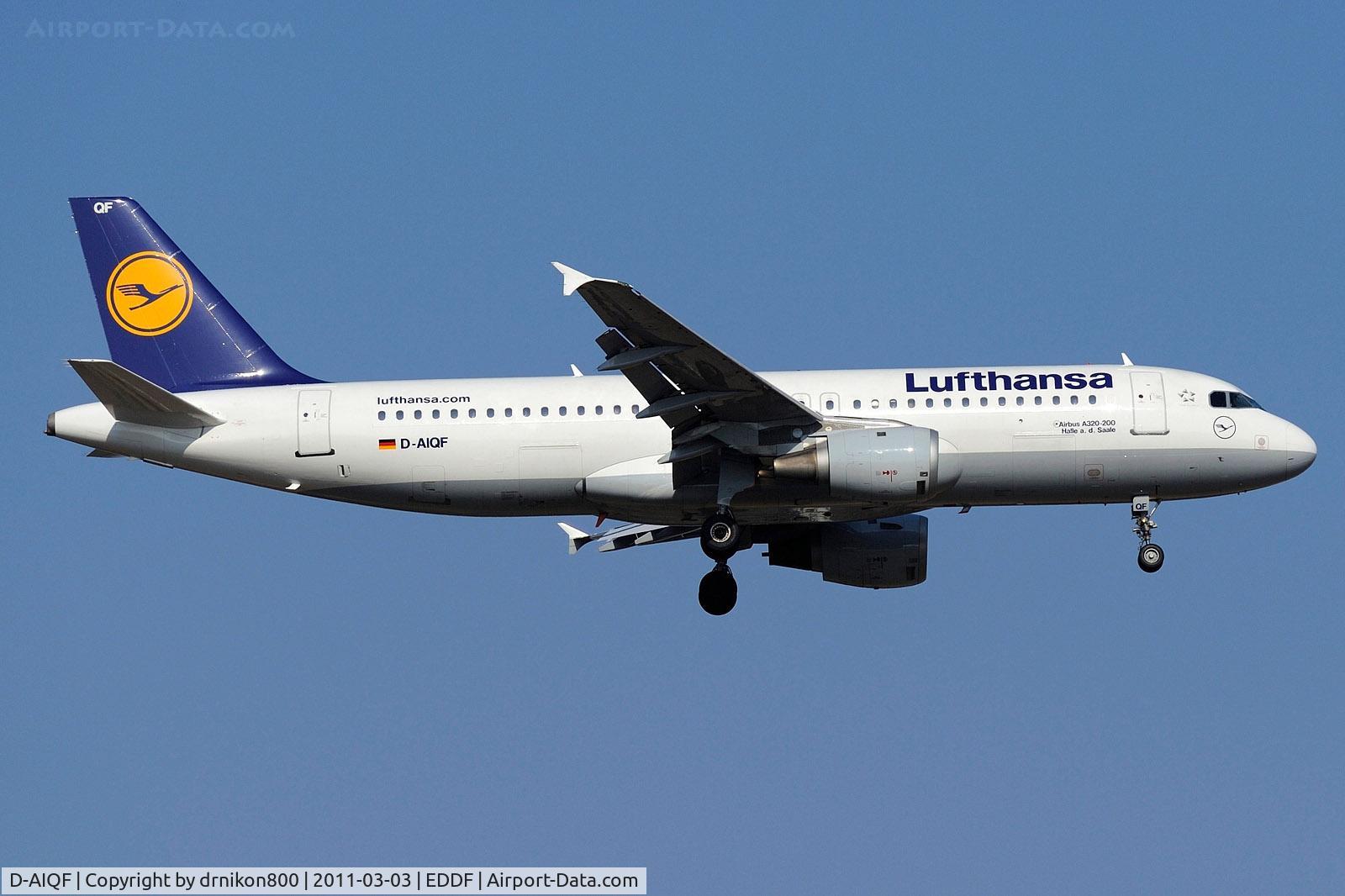 D-AIQF, 1991 Airbus A320-211 C/N 216, landing