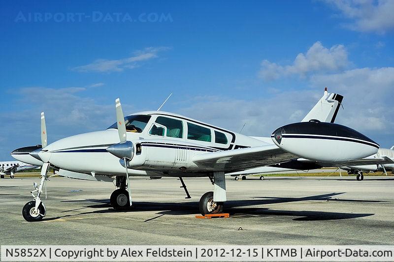 N5852X, 1961 Cessna 310F C/N 310-0152, Parked at Kendall-Tamiami
