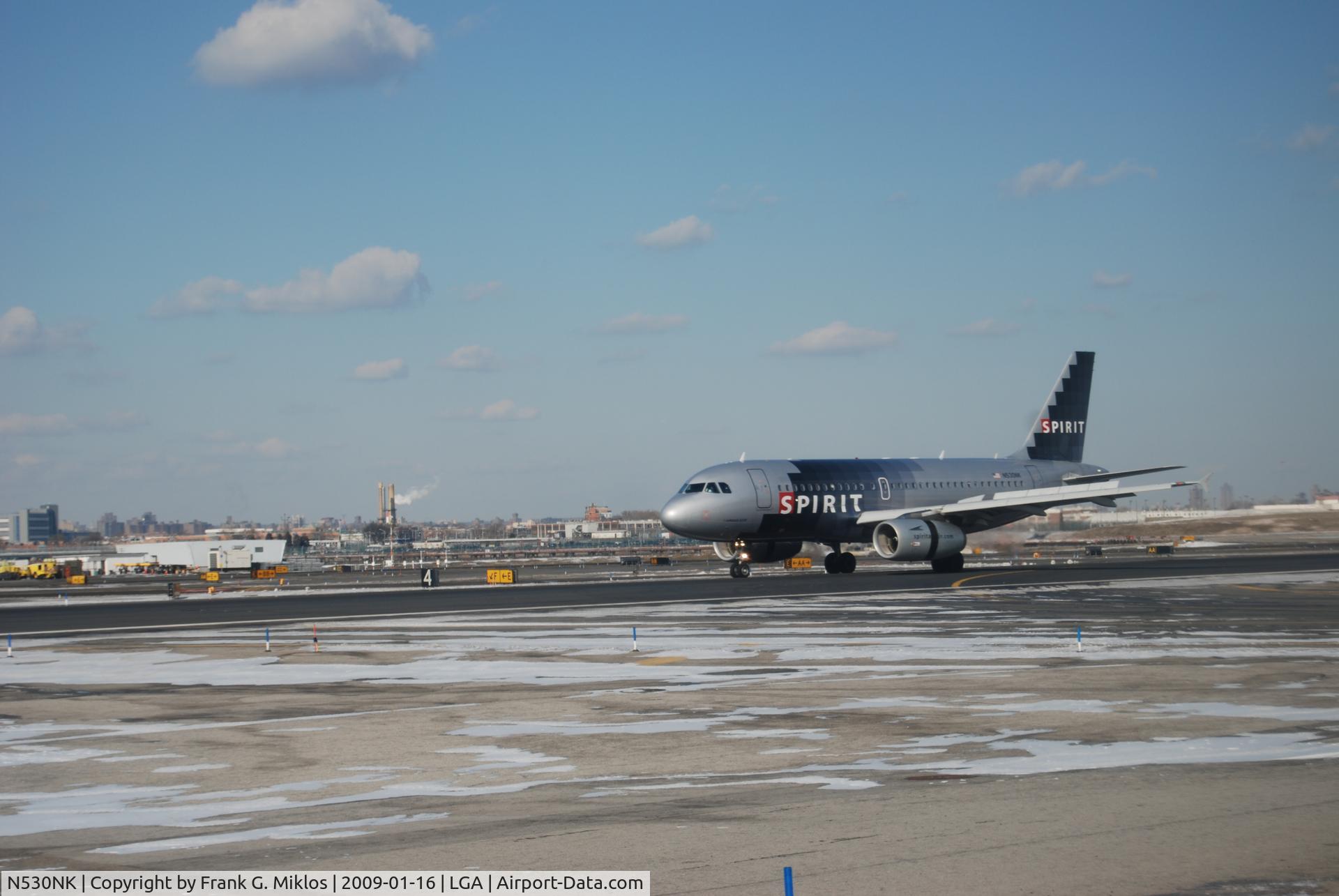 N530NK, 2007 Airbus A319-132 C/N 3017, Photographed at La Guardia Airport 1-16-2009   on day after the miracle on the Hudson