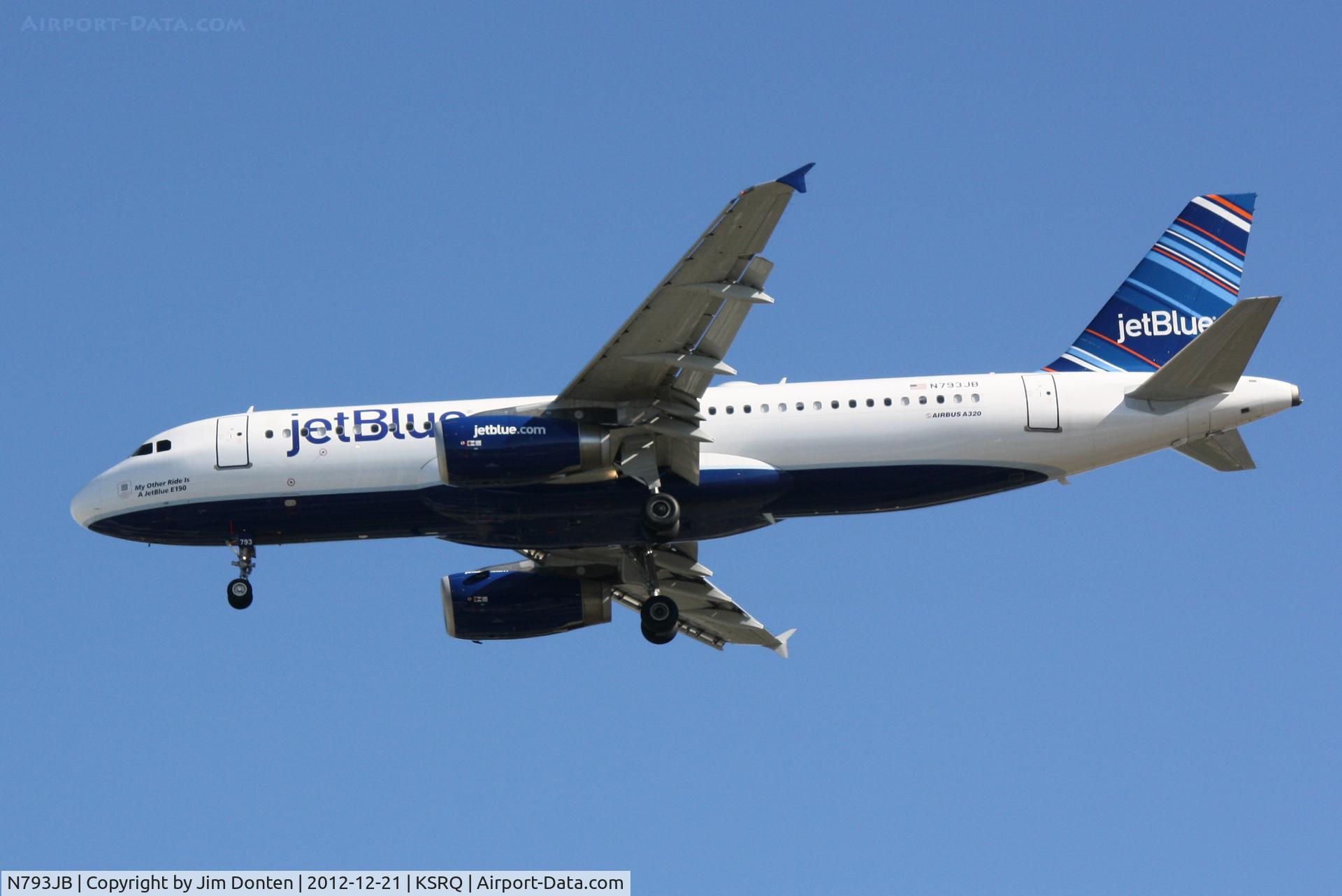 N793JB, 2011 Airbus A320-232 C/N 4647, JetBlue Flight 341 