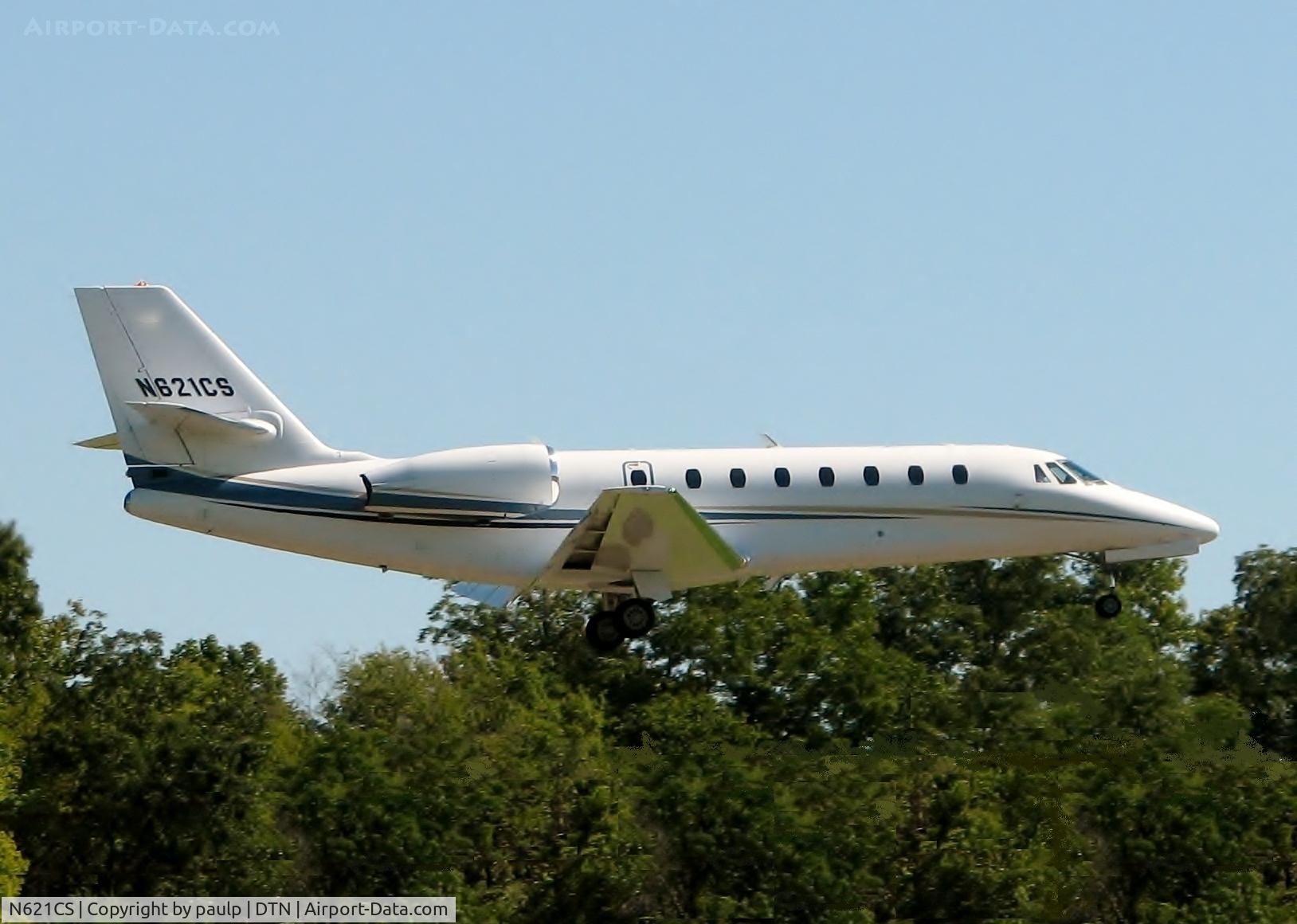N621CS, 2007 Cessna 680 Citation Sovereign C/N 680-0120, Landing at Downtown Shreveport.