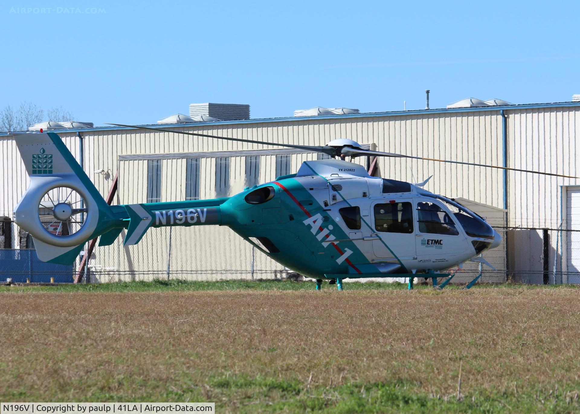 N196V, 2007 Eurocopter EC-135P-2+ C/N 0562, At Metro Aviation / Downtown Shreveport.
