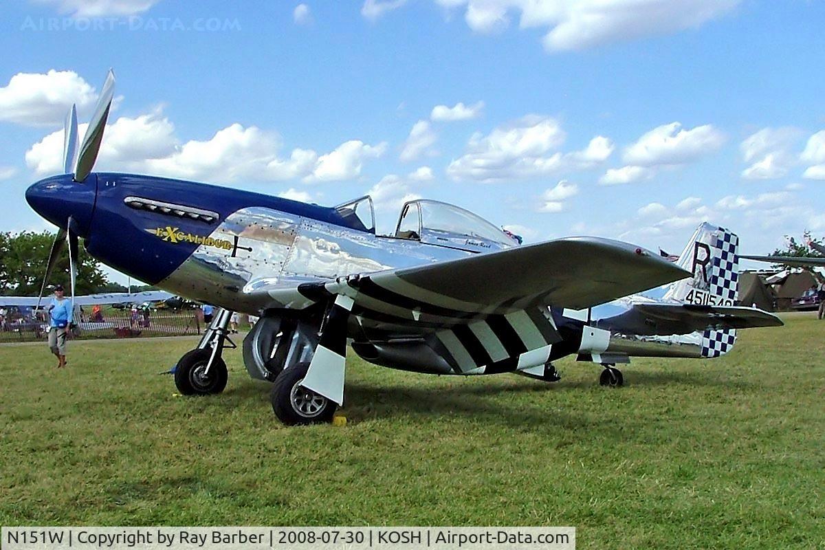 N151W, 1945 North American F-51D Mustang C/N 124-48293, North American P-51D Mustang [124-48293] Oshkosh-Wittman Regional Airport~N 30/07/2008
