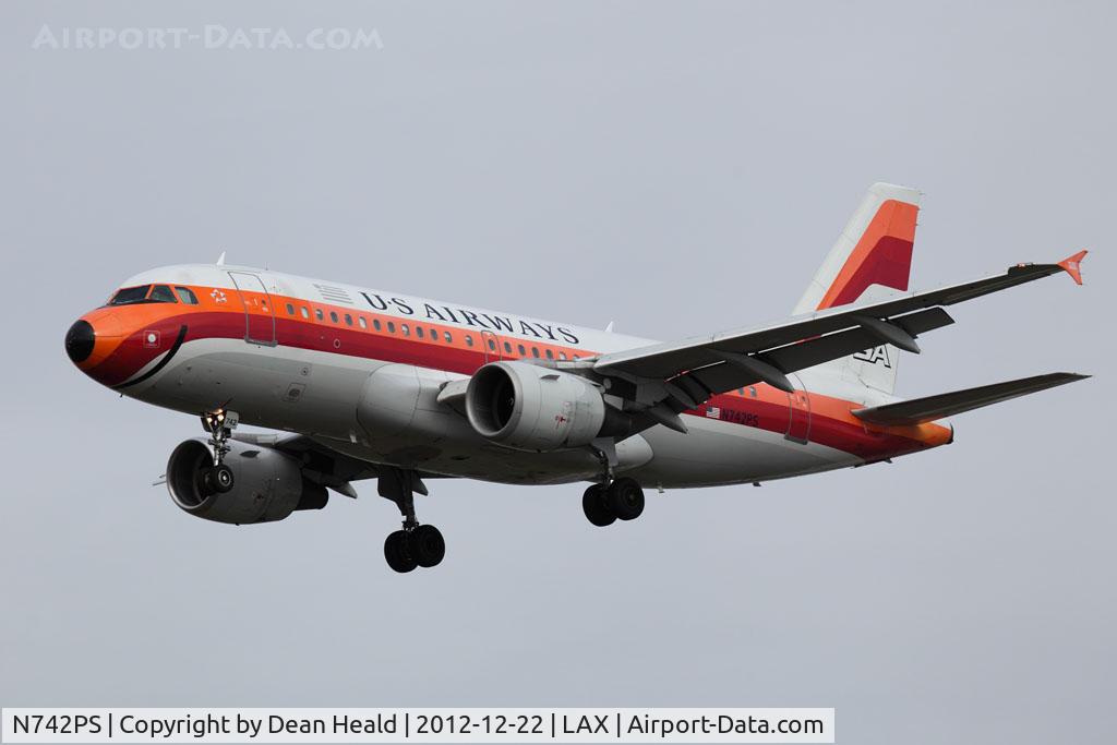 N742PS, 2000 Airbus A319-112 C/N 1275, US Airways 