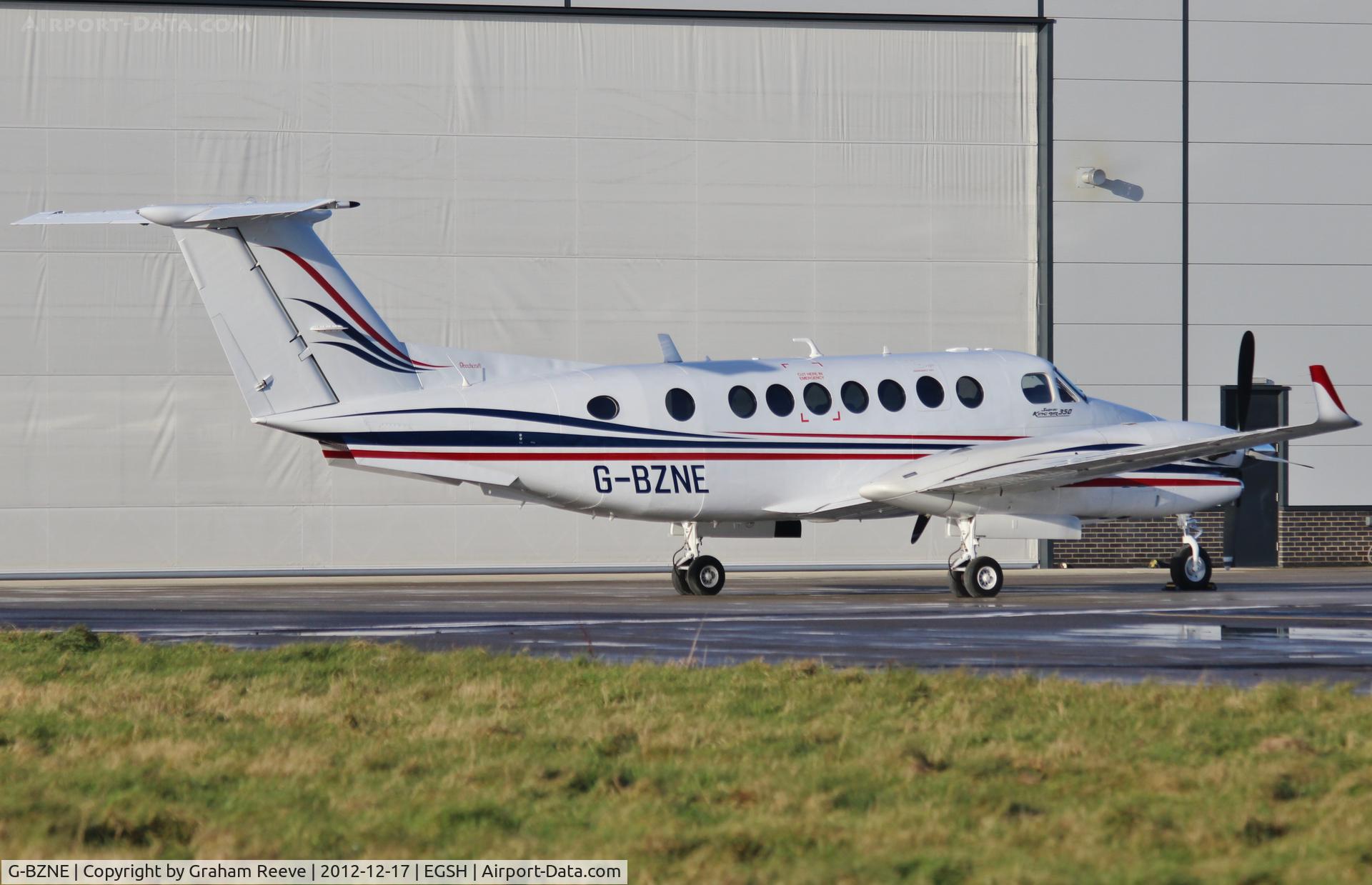G-BZNE, 2000 Raytheon King Air 350 (B300) C/N FL-286, Parked at Norwich.