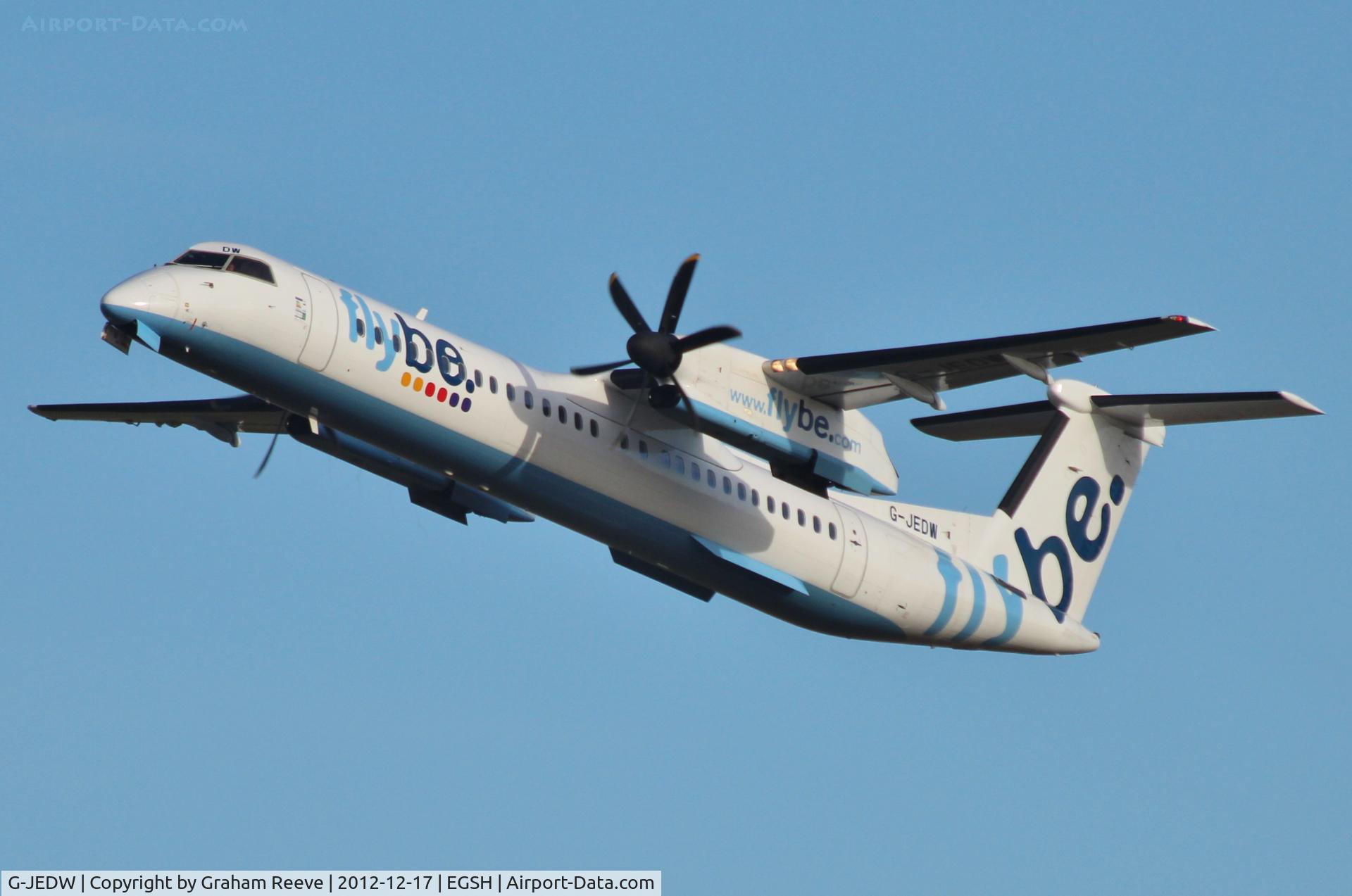 G-JEDW, 2004 De Havilland Canada DHC-8-402Q Dash 8 C/N 4093, Just taken off.