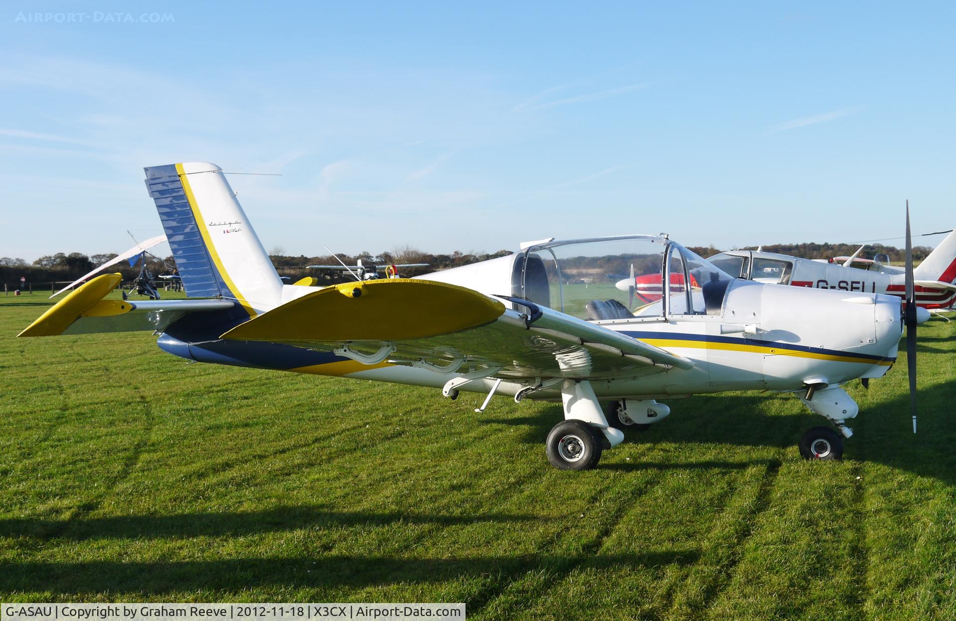 G-ASAU, 1962 Morane-Saulnier MS-880B Rallye Club C/N 179, Parked in the late sun at Northrepps.