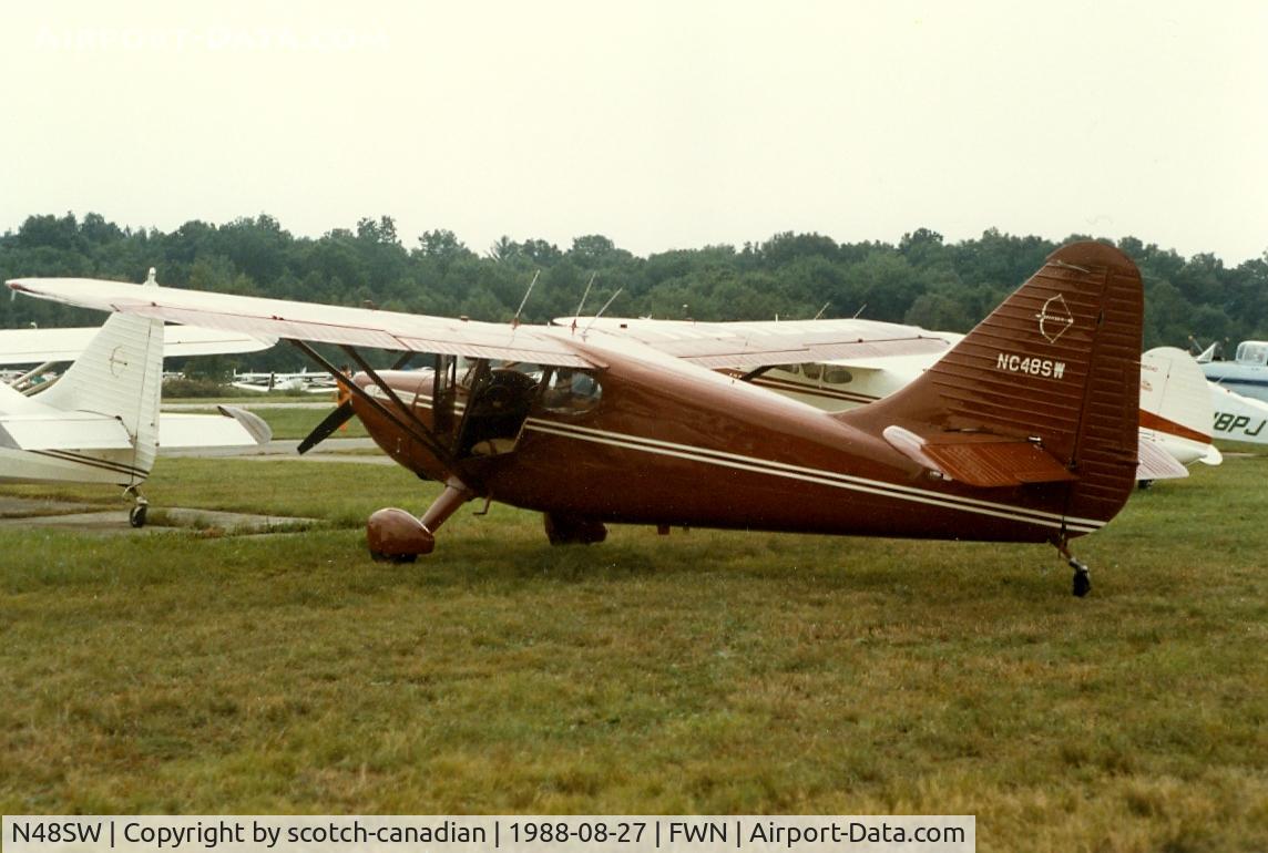 N48SW, 1947 Stinson 108-3 Voyager C/N 108-4076, 1947 Stinson 108-3, N48SW, at the 1988 Sussex New Jersey Air Show, Sussex, NJ