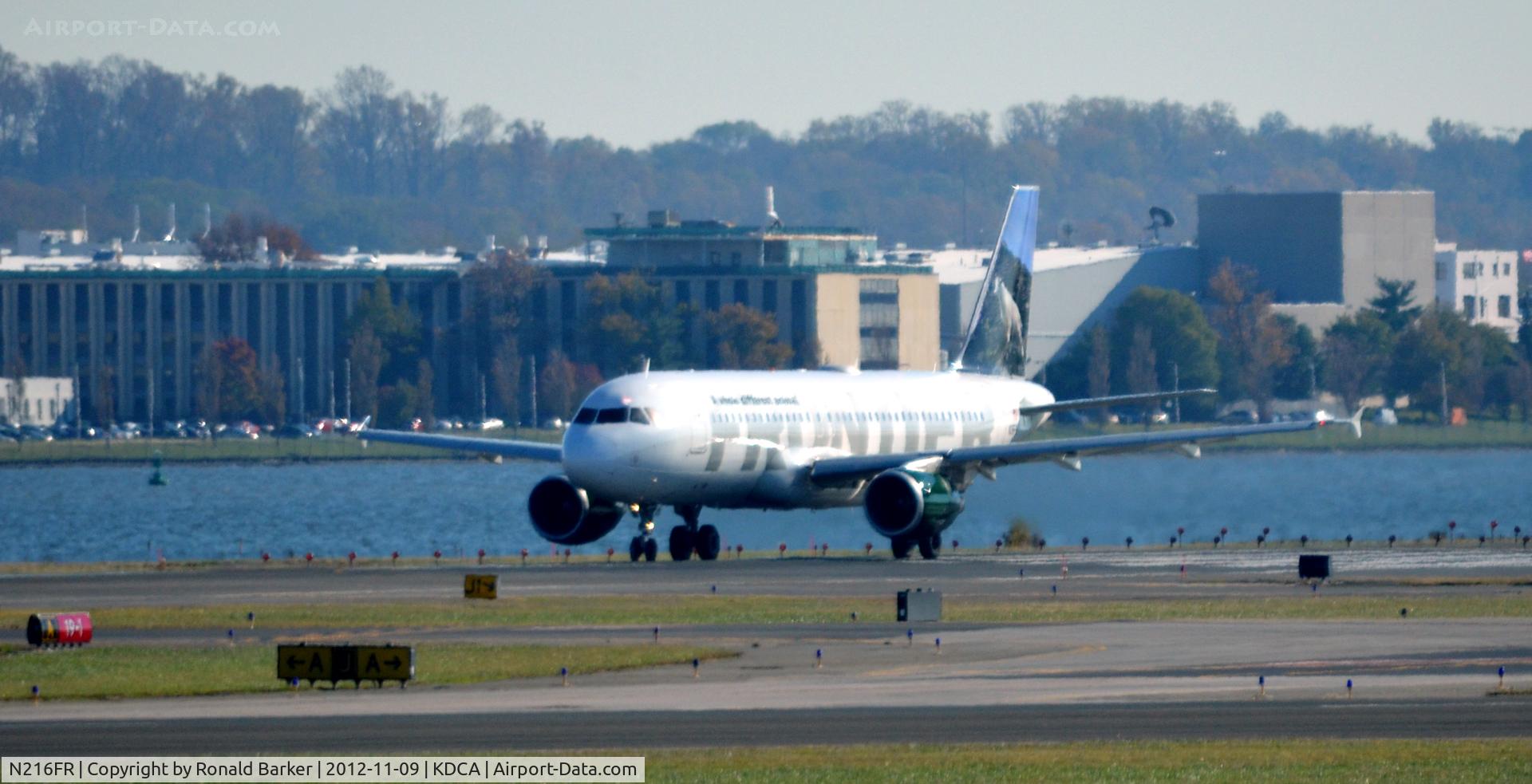 N216FR, 2011 Airbus A320-214 C/N 4745, Takeoff DCA