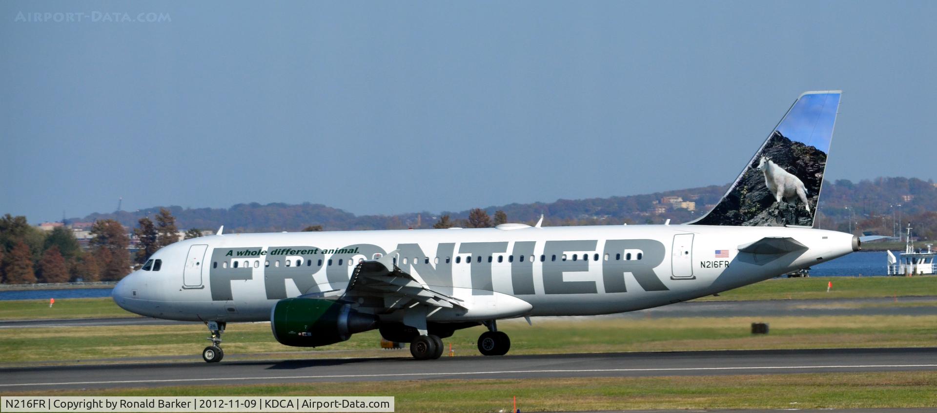 N216FR, 2011 Airbus A320-214 C/N 4745, Takeoff DCA