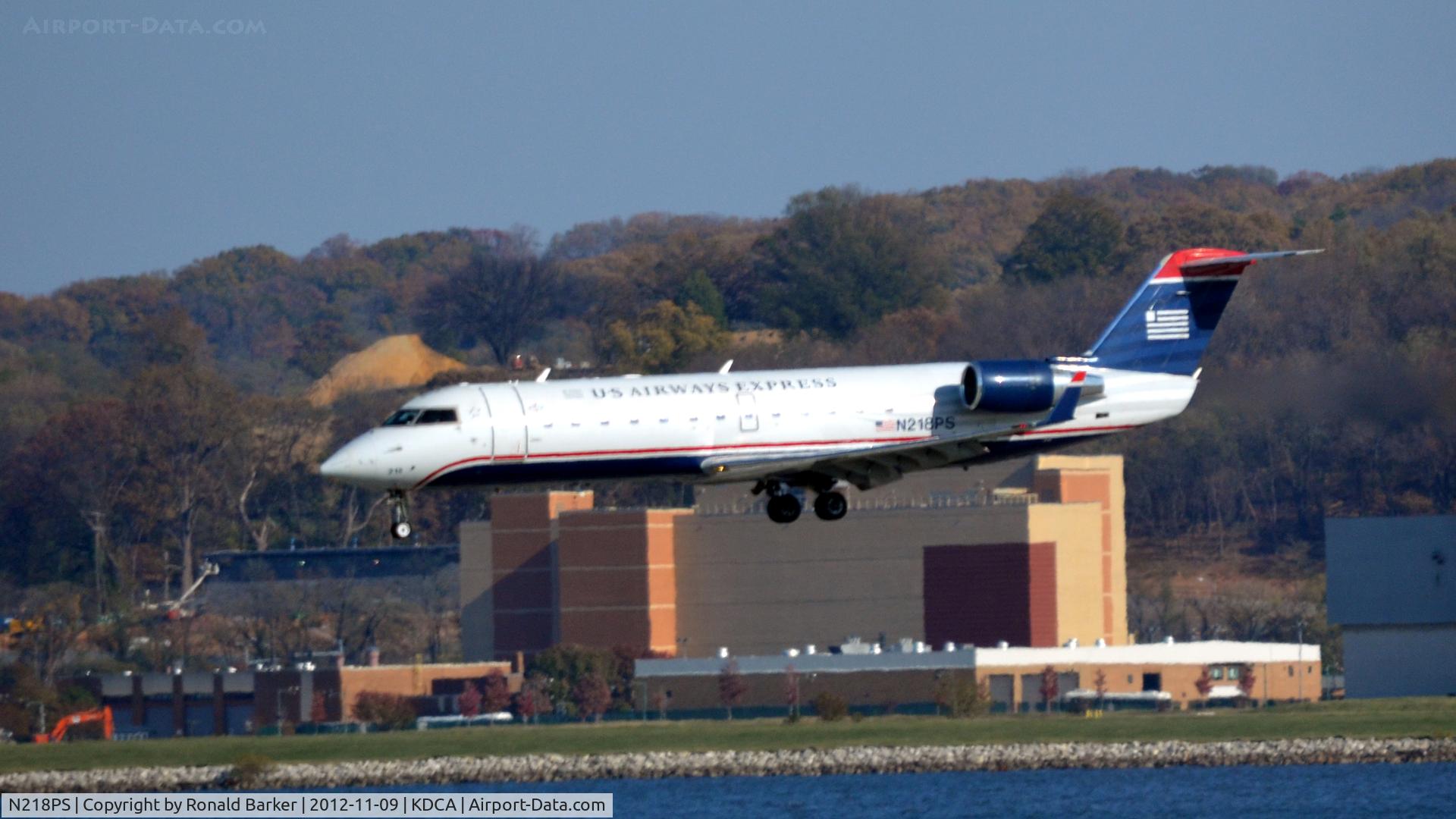 N218PS, 2003 Bombardier CRJ-200ER (CL-600-2B19) C/N 7885, Landing DCA
