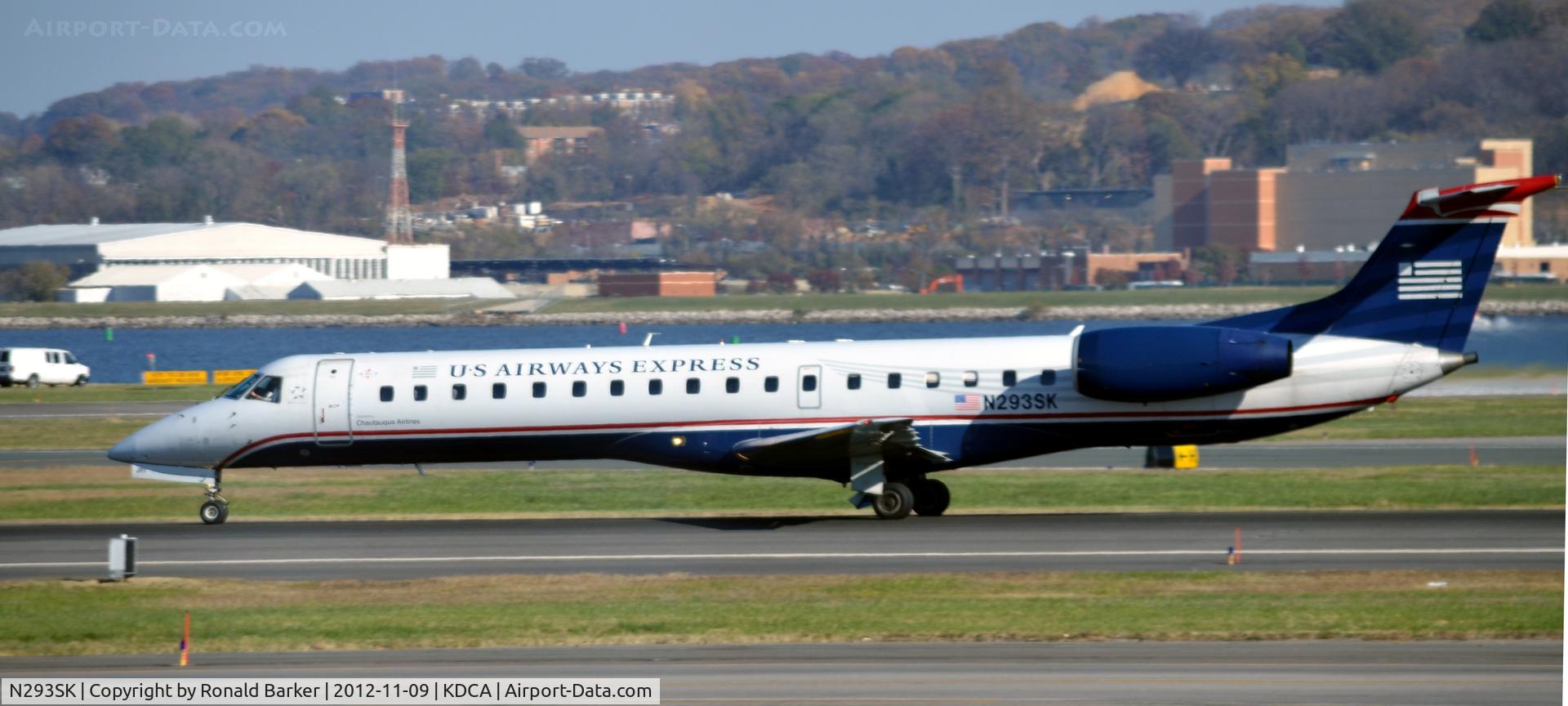 N293SK, 2001 Embraer ERJ-145LR (EMB-145LR) C/N 145500, Takeoff DCA