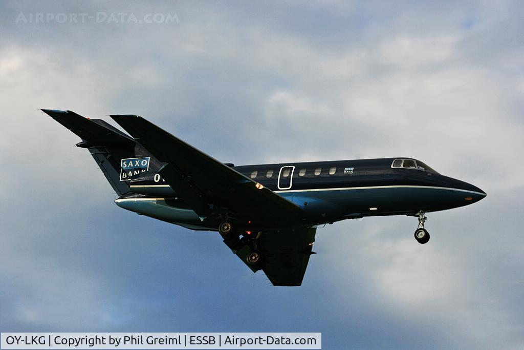 OY-LKG, 1997 Raytheon Hawker 800XP C/N 258345, Taken at ESSB.