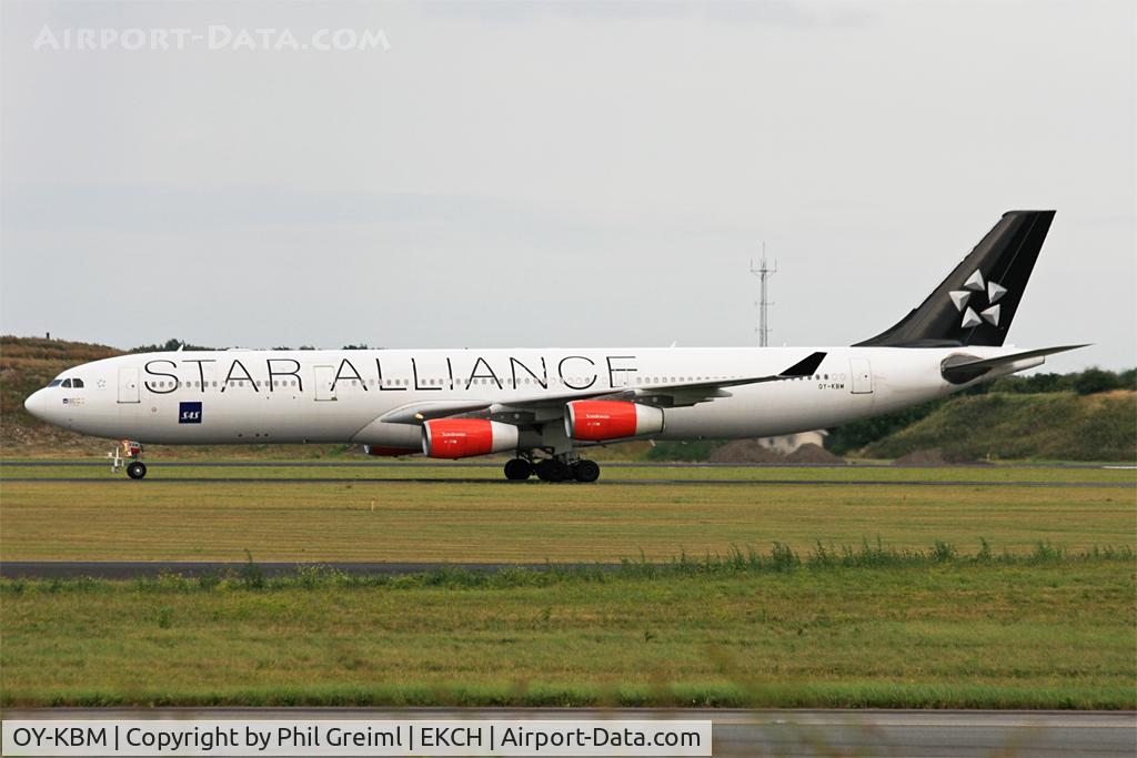 OY-KBM, 2002 Airbus A340-313X C/N 450, Taken at CPH.