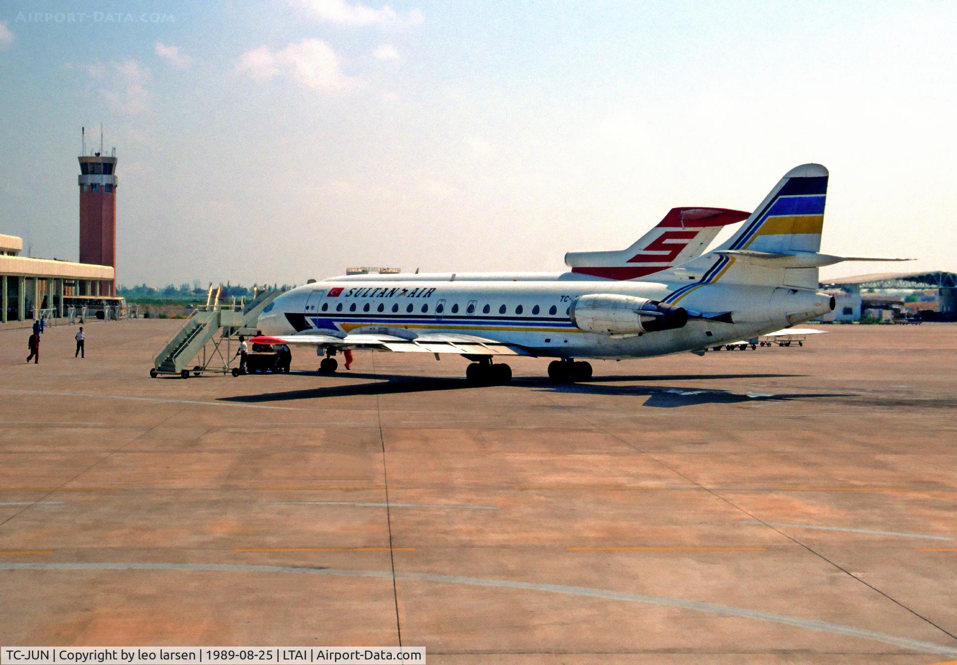 TC-JUN, 1969 Sud Aviation SE-210 Caravelle 10B3 Super B C/N 259, Antalya Turkey  25.8.89