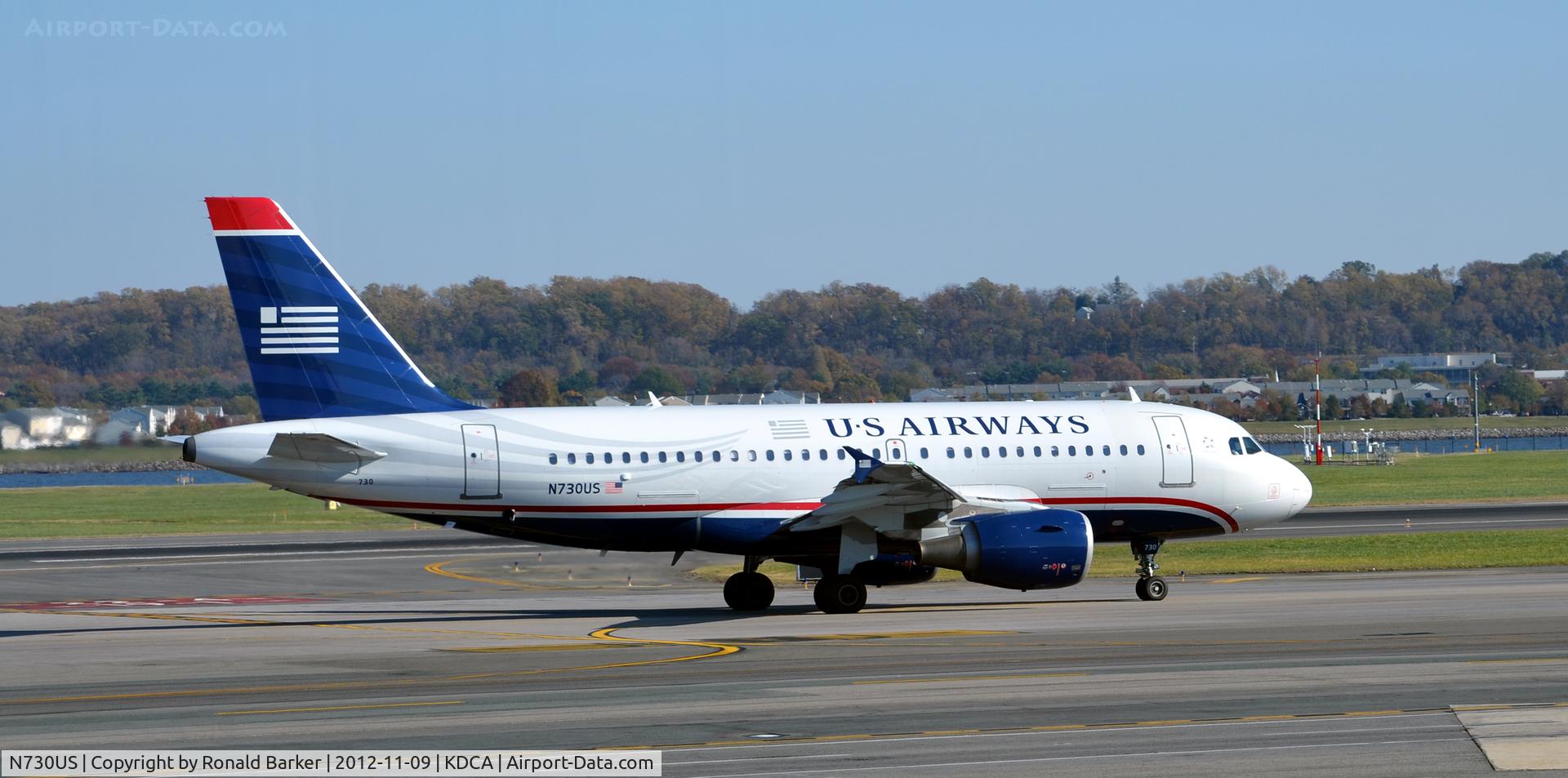 N730US, 2000 Airbus A319-112 C/N 1182, Taxi DCA