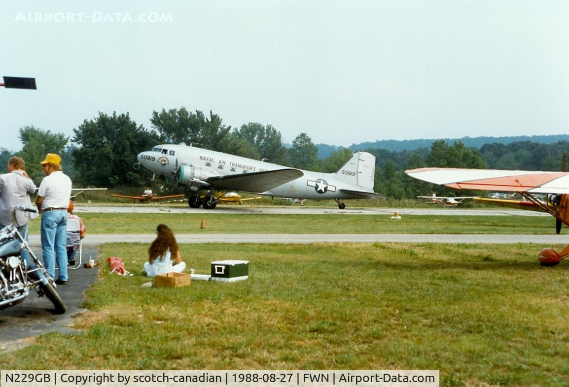N229GB, 1944 Douglas C-47B-20-DK (R4D-6Z/DC-3) C/N 26874, Douglas DC3C 1830-94, N229GB, at the 1988 Sussex New Jersey Air Show, Sussex, NJ