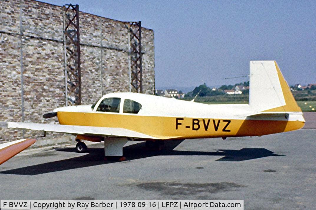F-BVVZ, Mooney M20C Ranger C/N 2596, Mooney M.20C Ranger [2596] St. Cyr-l Ecole~F 16/09/1978. Image taken from a slide. This aircraft was written off in 1985-09-00