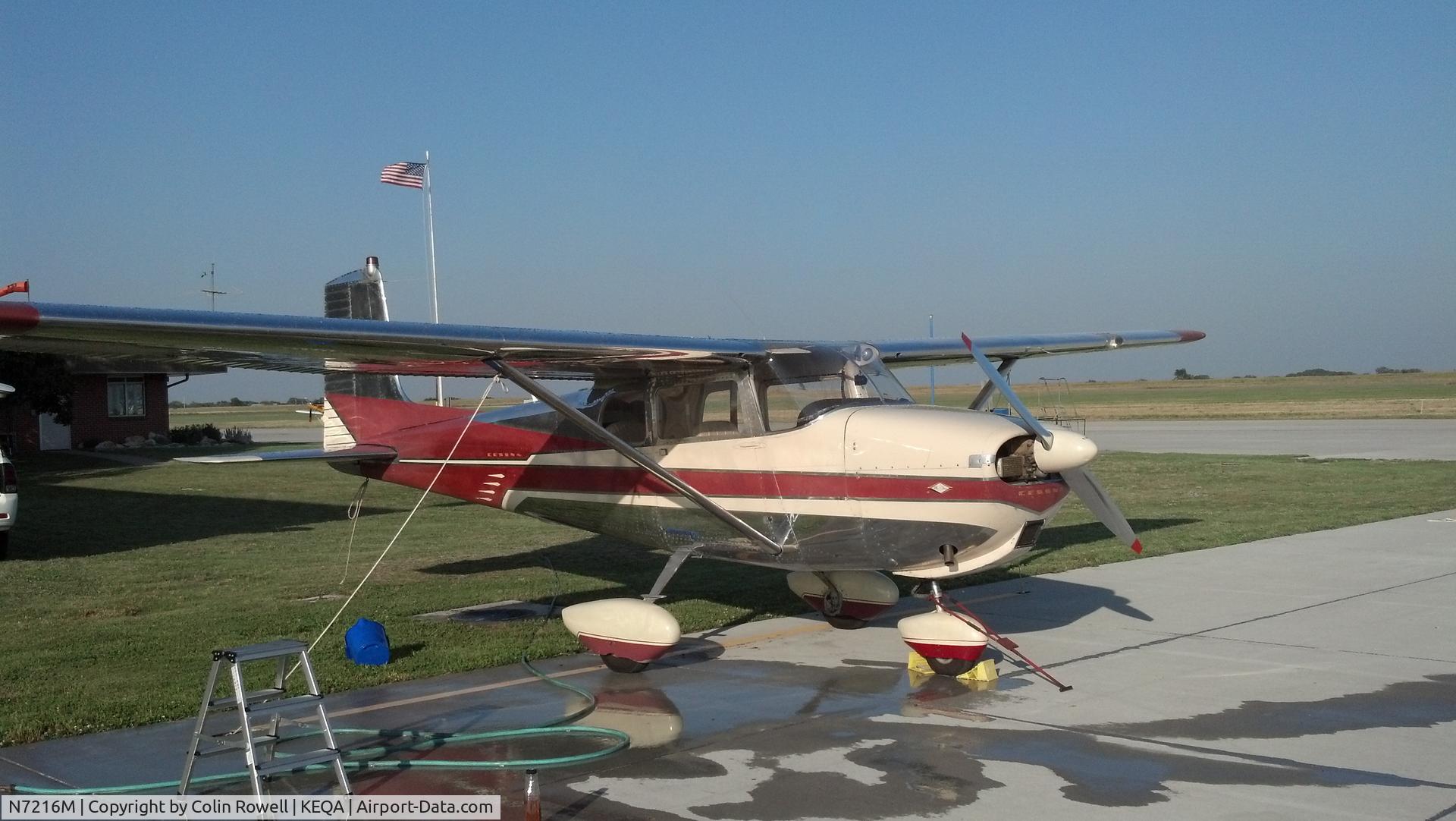 N7216M, 1958 Cessna 175 Skylark C/N 55516, At KEQA