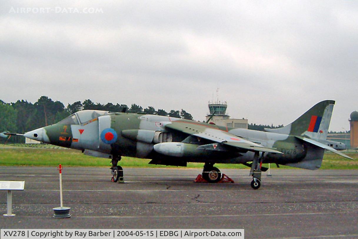 XV278, 1966 Hawker Siddeley Harrier GR.1 C/N Not found XV278, BAe Systems Harrier GR.1 [Unknown] (RAF) RAF Gatow~D 15/05/2004