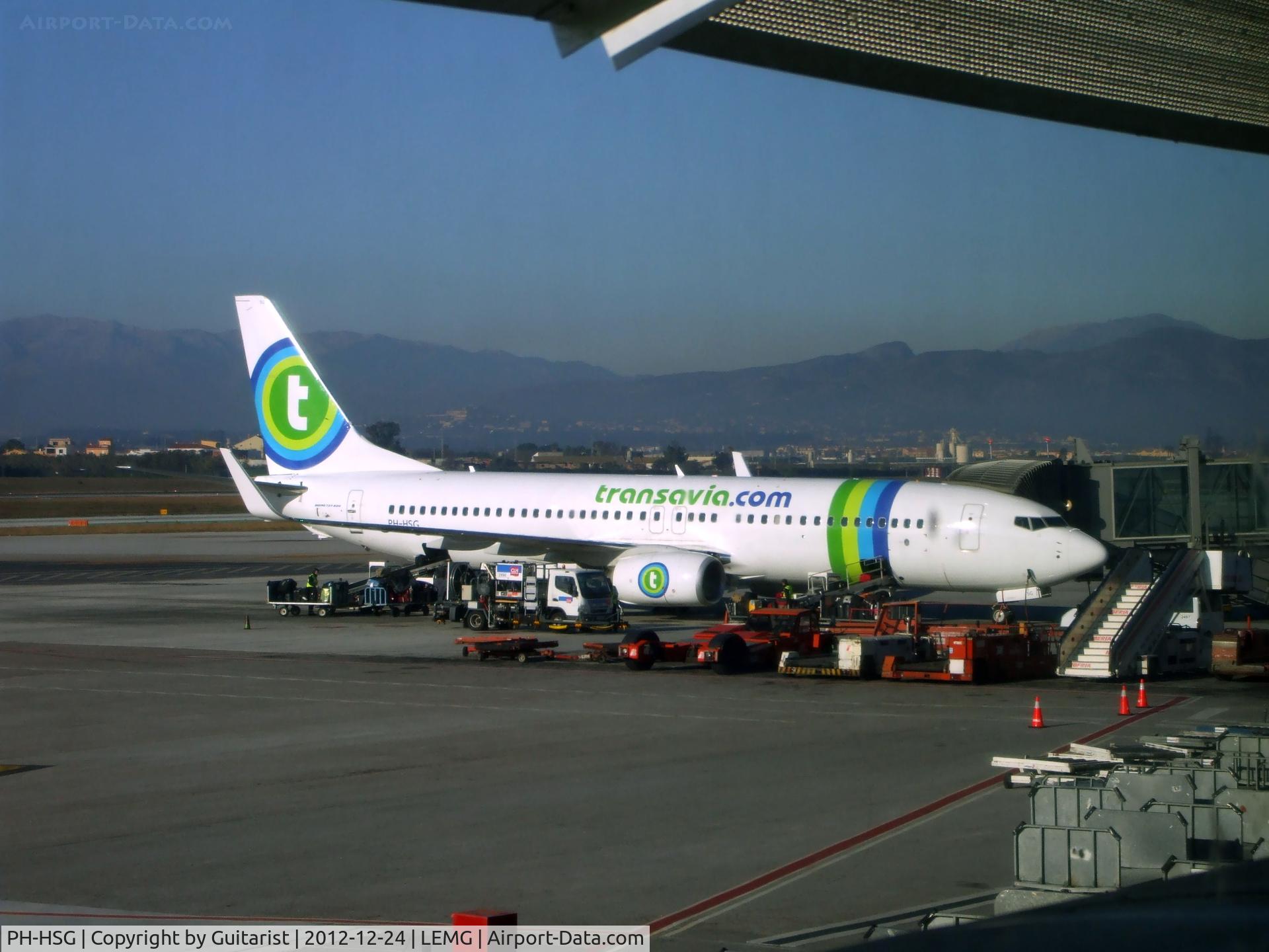 PH-HSG, 2012 Boeing 737-8K2 C/N 39262, The first of 3 Transavia 737's to arrive at AGP