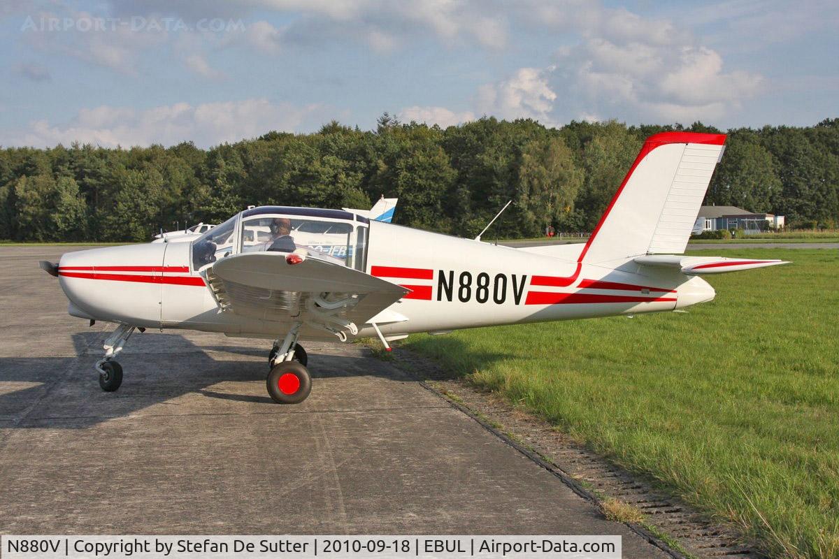 N880V, Socata MS-880B Rallye Club C/N 1796, Parked at Aeroclub Brugge.