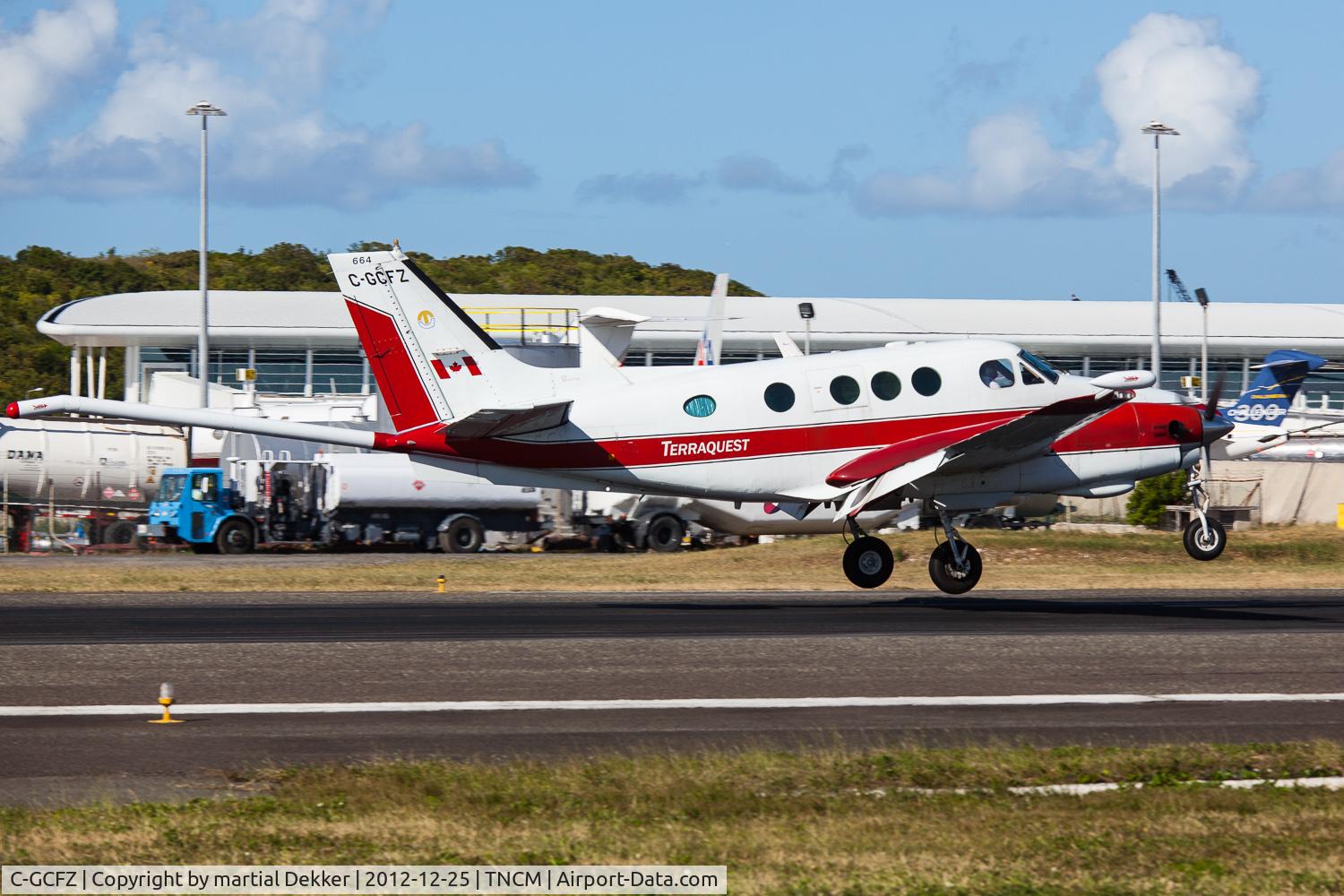 C-GCFZ, 1979 Beech C90 King Air C/N LJ 849, landing at sxm