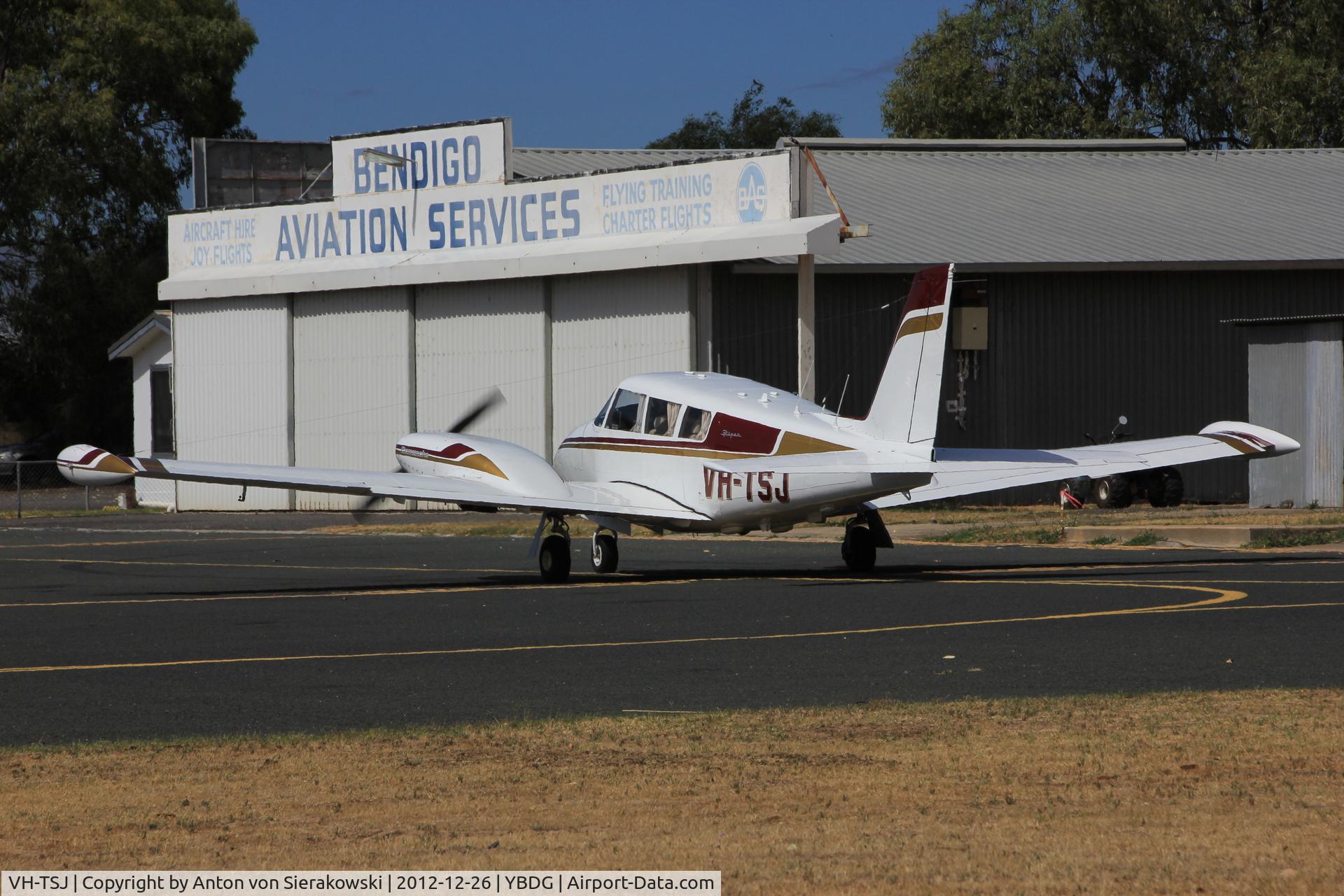 VH-TSJ, 1969 Piper PA-30 Twin Comanche C/N 30-1814, VH-TSJ @ YBDG re-fueling