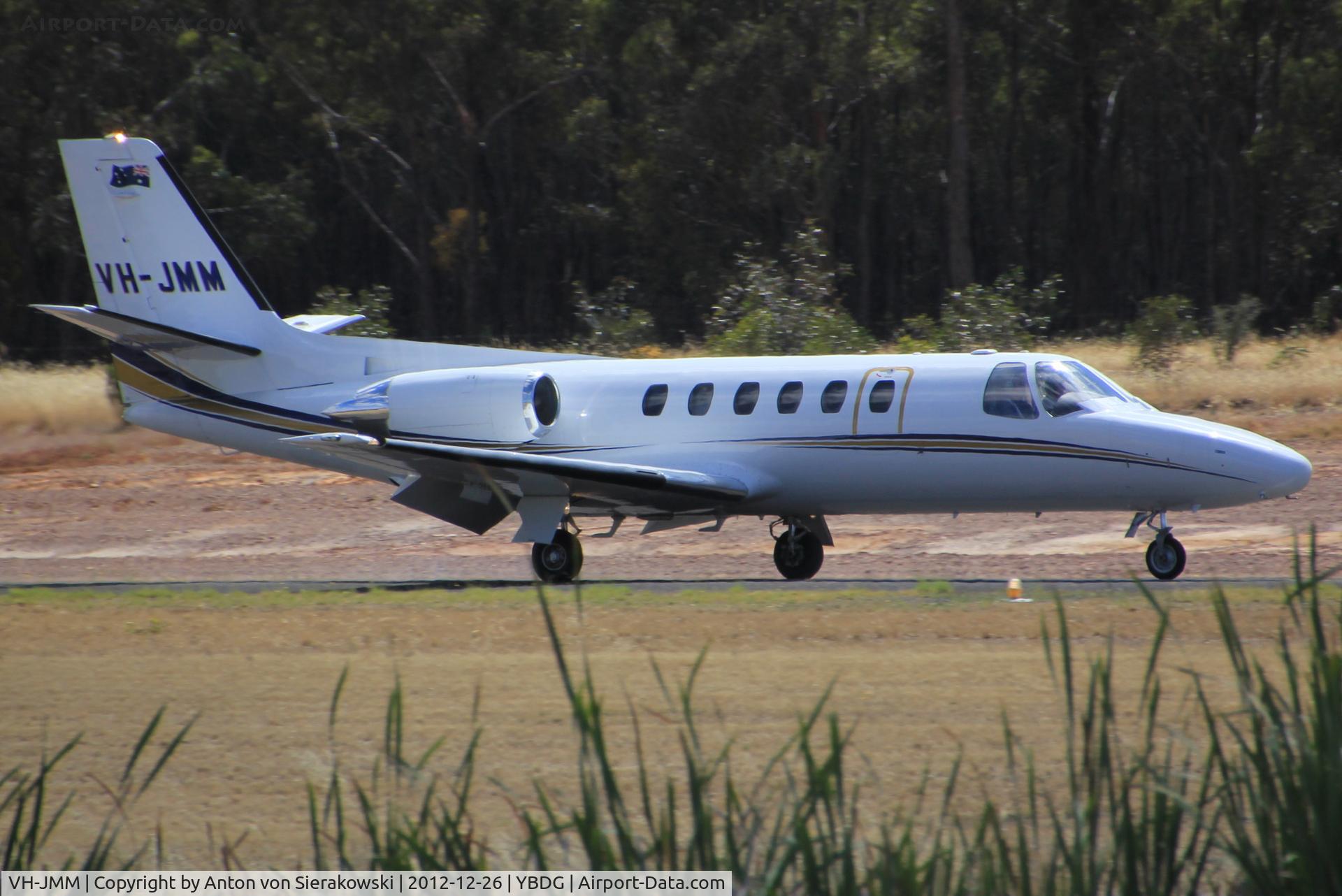 VH-JMM, 1980 Cessna 551 Citation II/SP C/N 551-0036, VH-JMM @ YBDG Landing R17