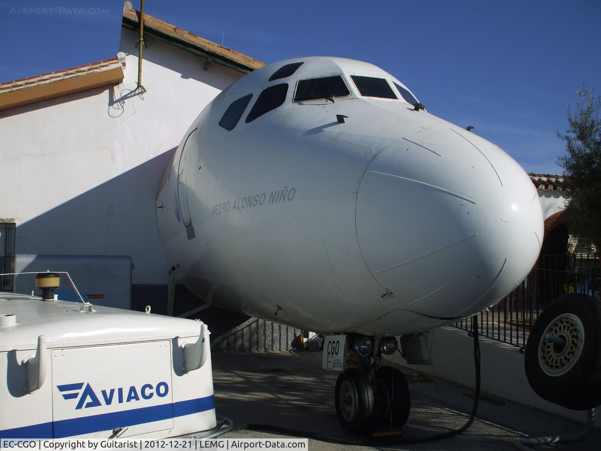 EC-CGO, 1974 McDonnell Douglas DC-9-32 C/N 47640, I know they said as close to the terminal as possible but this is just silly
