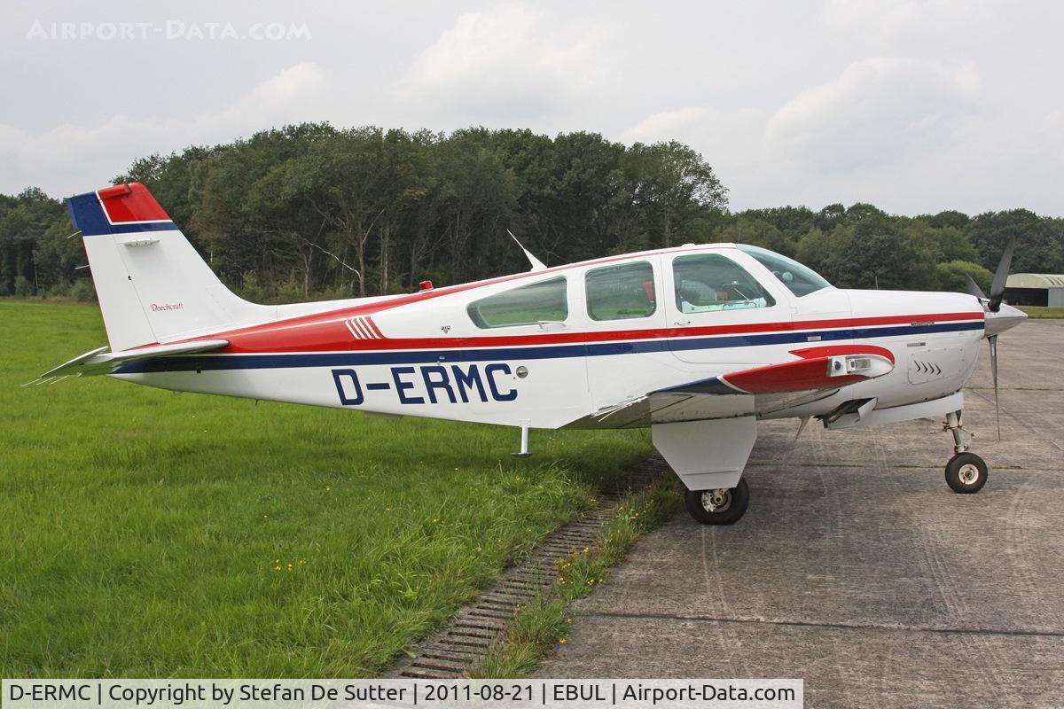 D-ERMC, 1991 Beech F33A Bonanza Bonanza C/N CE-1598, Parked at Aeroclub Brugge.