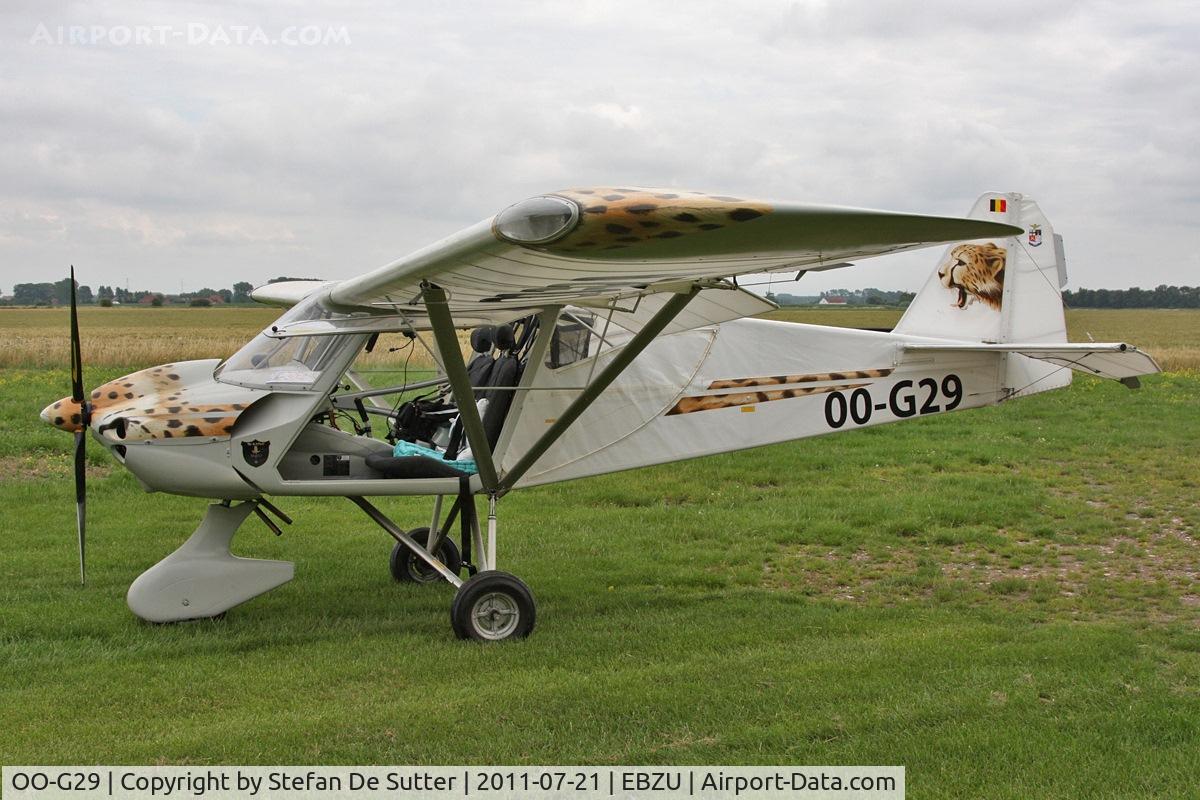 OO-G29, 2009 Rainbow Aircraft Cheetah C/N CH-104, Built in 2009. Severely damaged during emergency landing in Stabroek (B) on 11 December 2011 after the windshield was cracked shortly after take off from Hoevenen airfield.