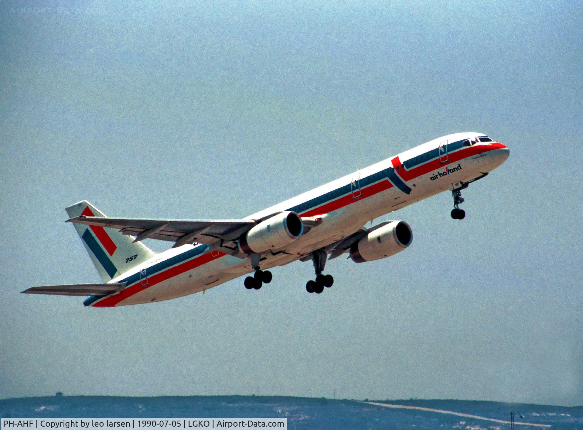 PH-AHF, 1988 Boeing 757-27B C/N 24136, T/O Kos Greece 5.7.90
