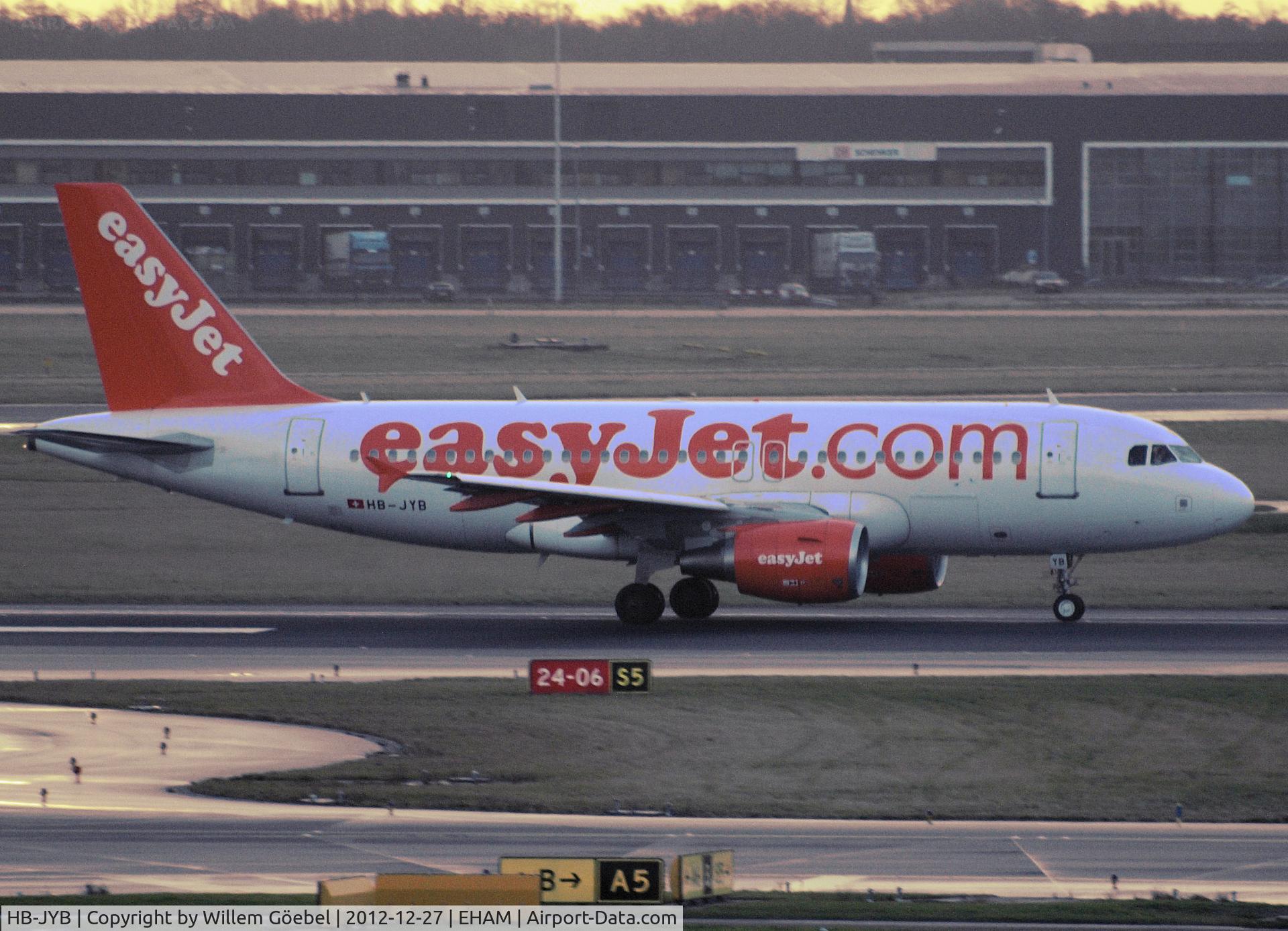 HB-JYB, 2011 Airbus A319-111 C/N 4837, Ready for take off from runway 24 of Amsterdam Airport
