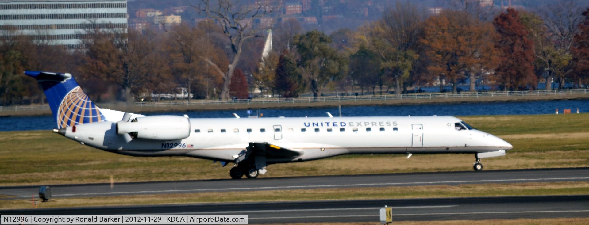 N12996, 2000 Embraer ERJ-145LR (EMB-145LR) C/N 145296, Landing DCA