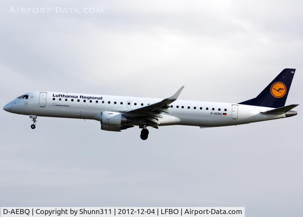 D-AEBQ, 2012 Embraer 195LR (ERJ-190-200LR) C/N 19000555, Landing rwy 32R
