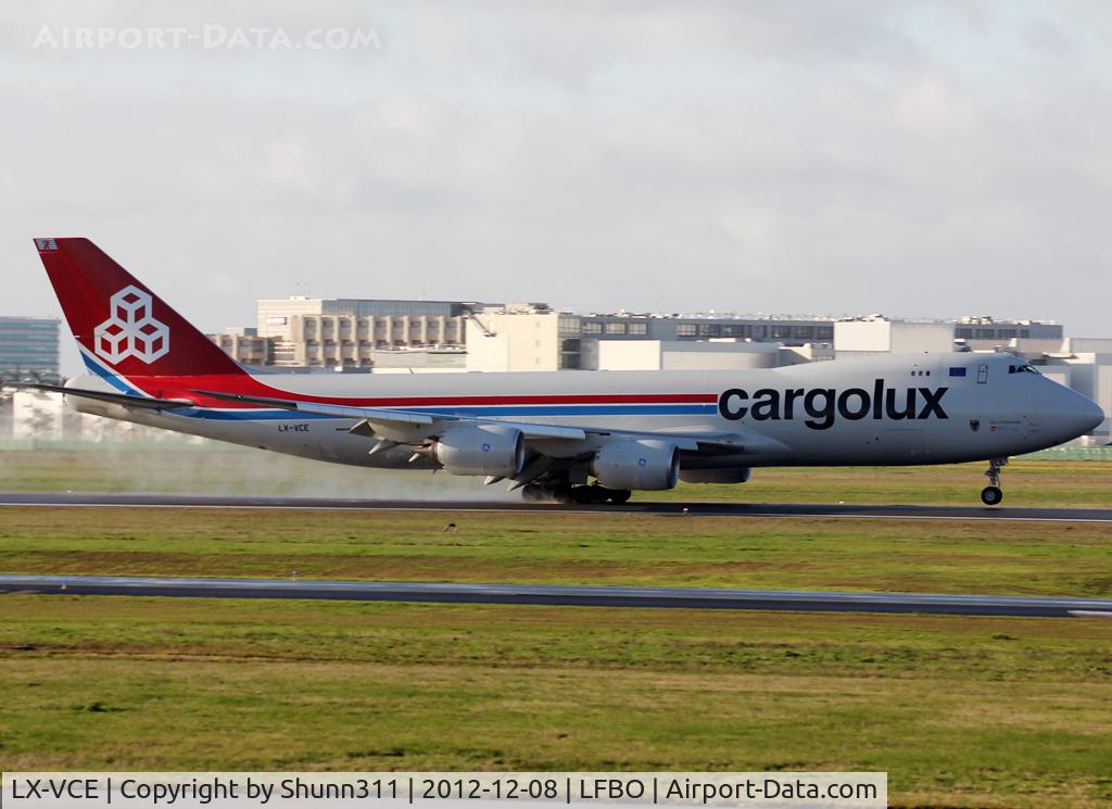 LX-VCE, 2012 Boeing 747-8R7F C/N 35810, Landing rwy 32R... First B747-8F who has landed here :)