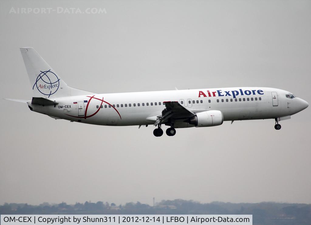 OM-CEX, 1991 Boeing 737-436 C/N 25839, Landing rwy 14R