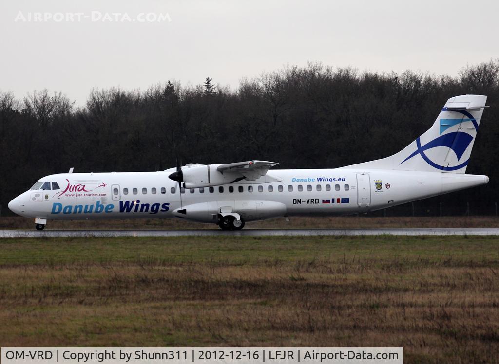 OM-VRD, 1990 ATR 72-202 C/N 177, Taxiing to the Terminal after his flight from NCE...