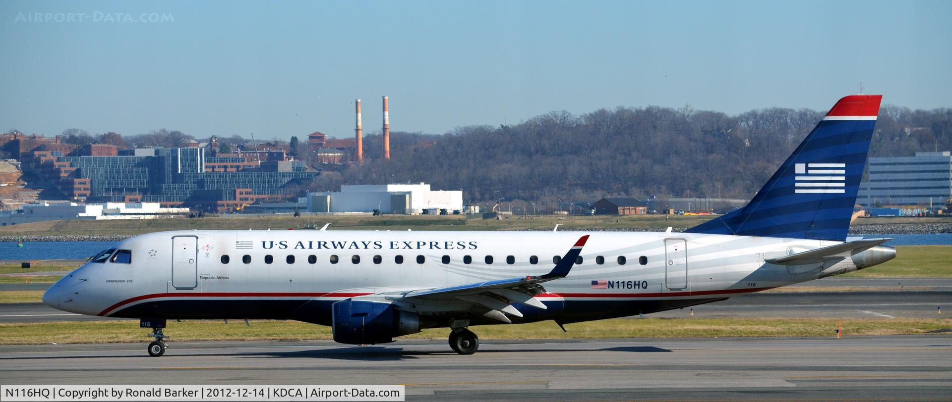 N116HQ, 2007 Embraer 175LR (ERJ-170-200LR) C/N 17000183, Taxi DCA